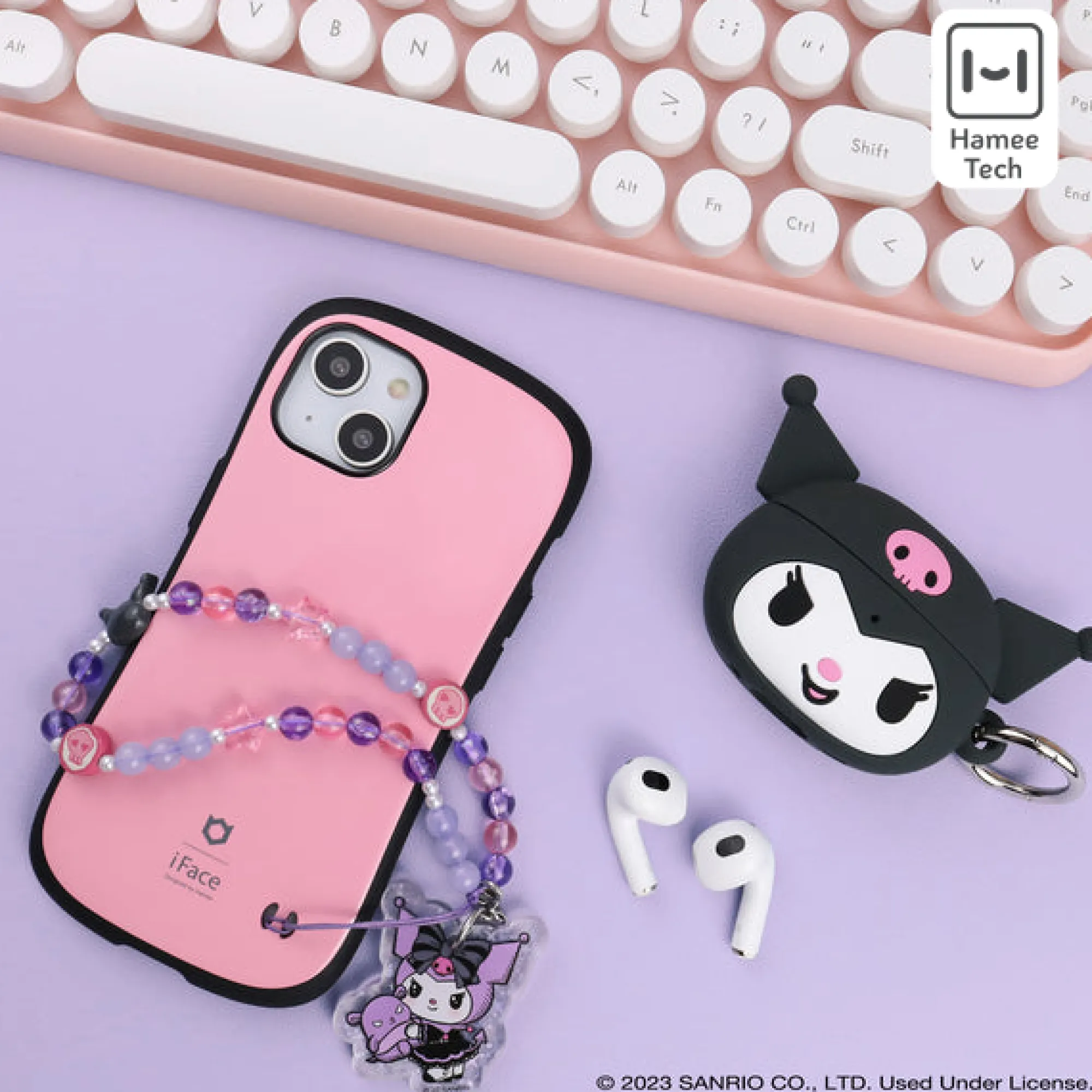 Hamee.com - Hamee US Kuromi Beaded Charm Mobile Phone Wrist Strap (Lolita Version)