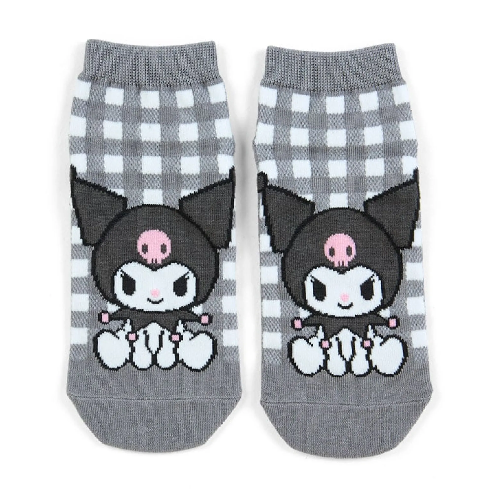 Japan Original Kuromi Checkered Ankle Socks