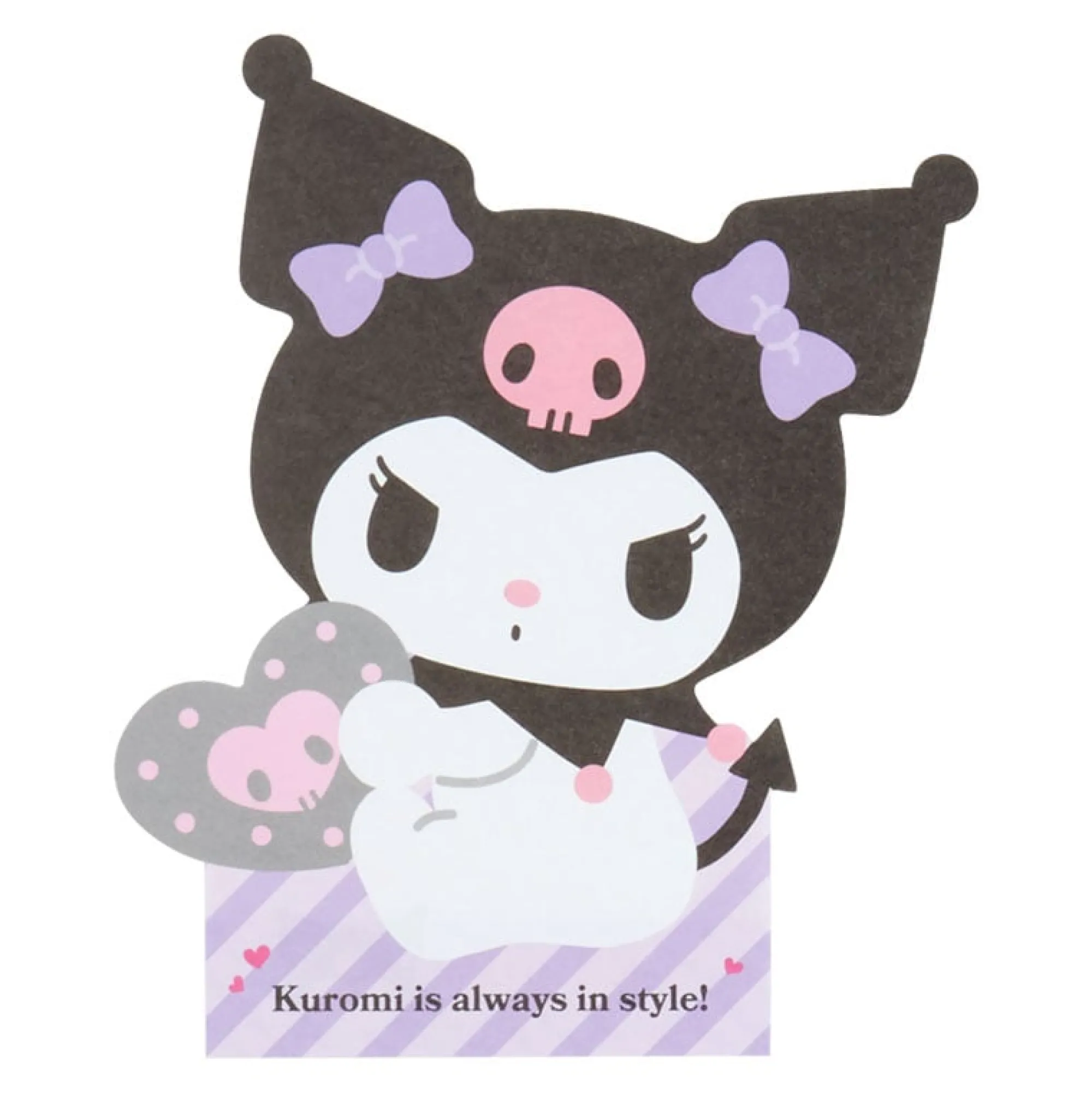 Japan Original Kuromi Die-cut Memo Pad (Expressions)