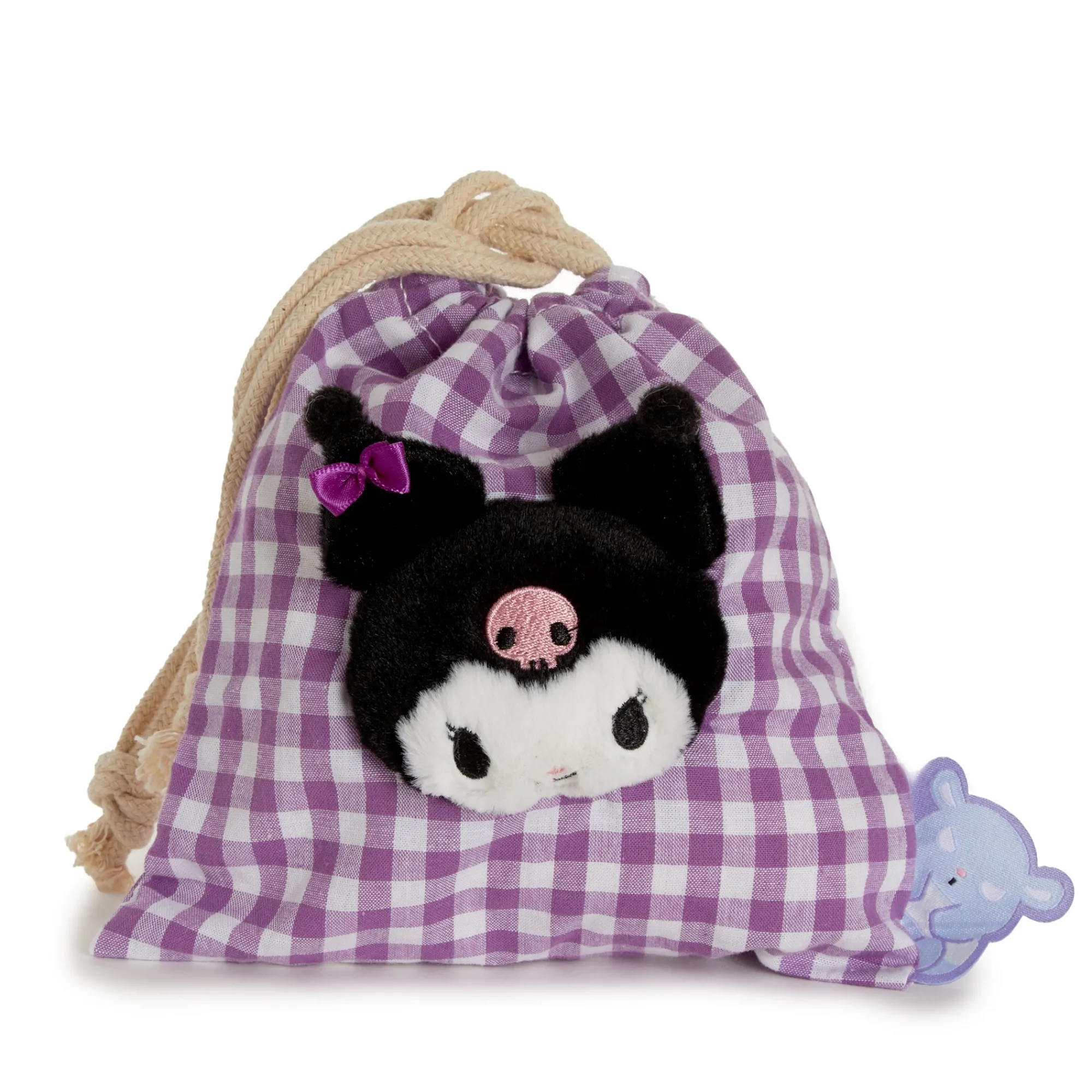 NAKAJIMA CORPORATION Kuromi Drawstring Pouch (Gingham Cafe Series)