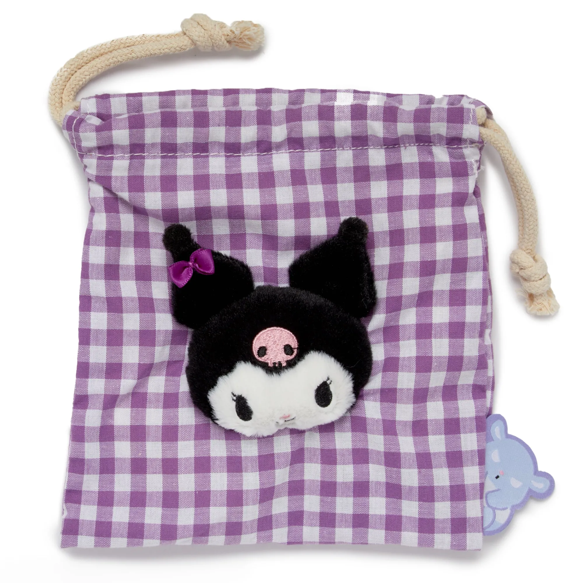 NAKAJIMA CORPORATION Kuromi Drawstring Pouch (Gingham Cafe Series)