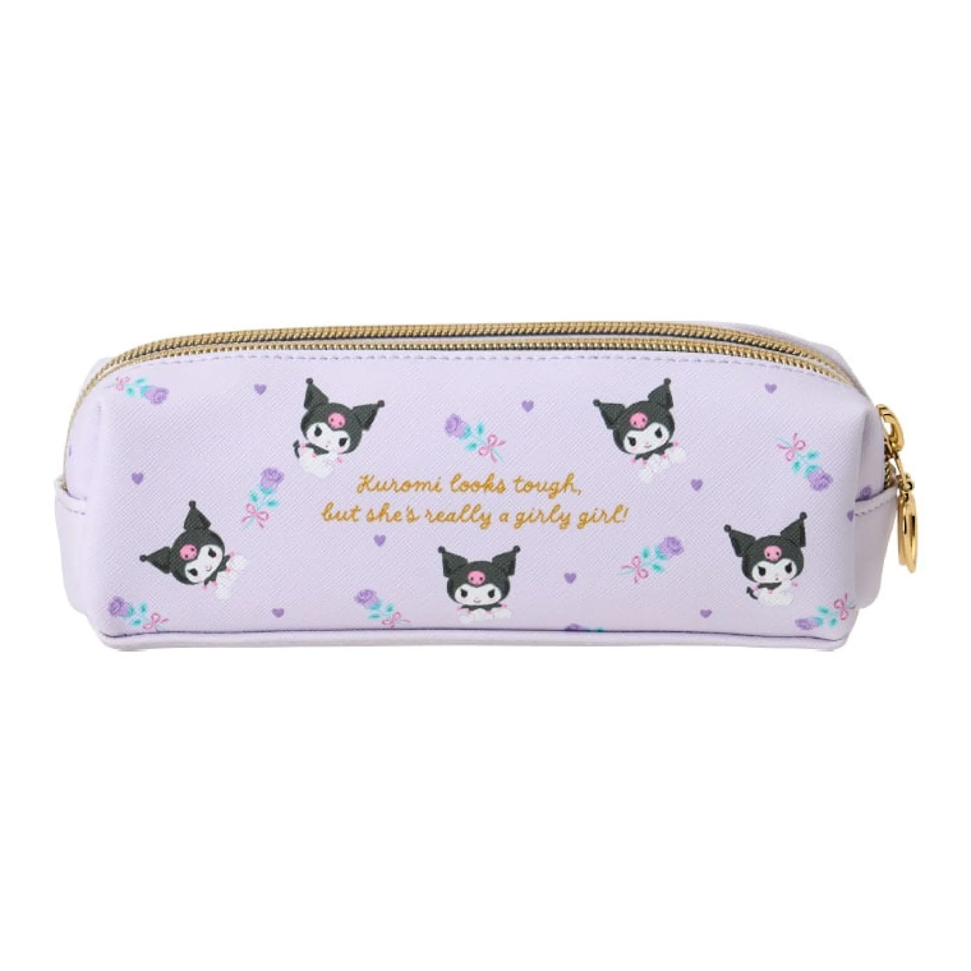 Japan Original Kuromi Dual Compartment Pencil Pouch