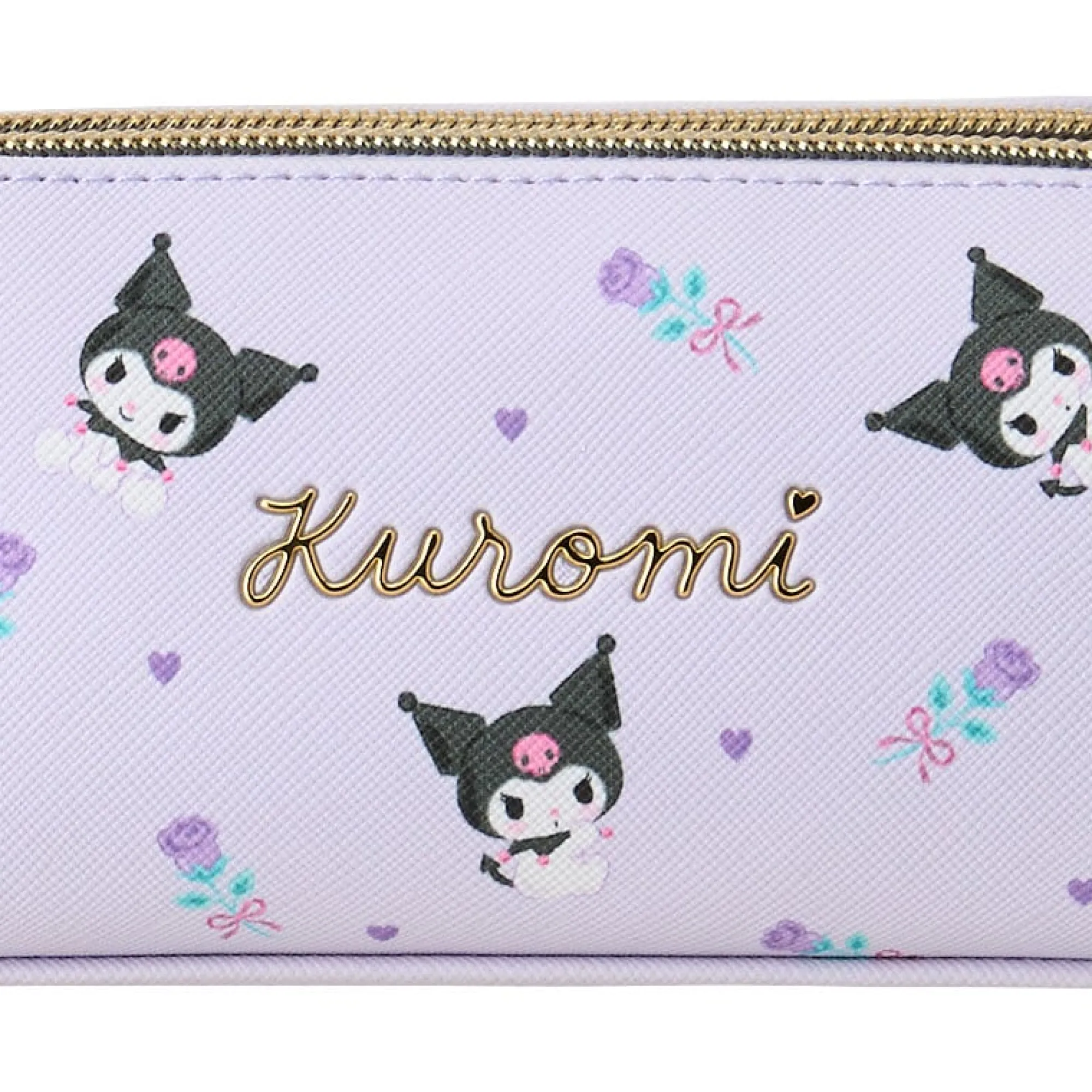 Japan Original Kuromi Dual Compartment Pencil Pouch
