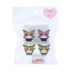 Japan Original Kuromi Iridescent Mini Hair Clips (Set of 4)