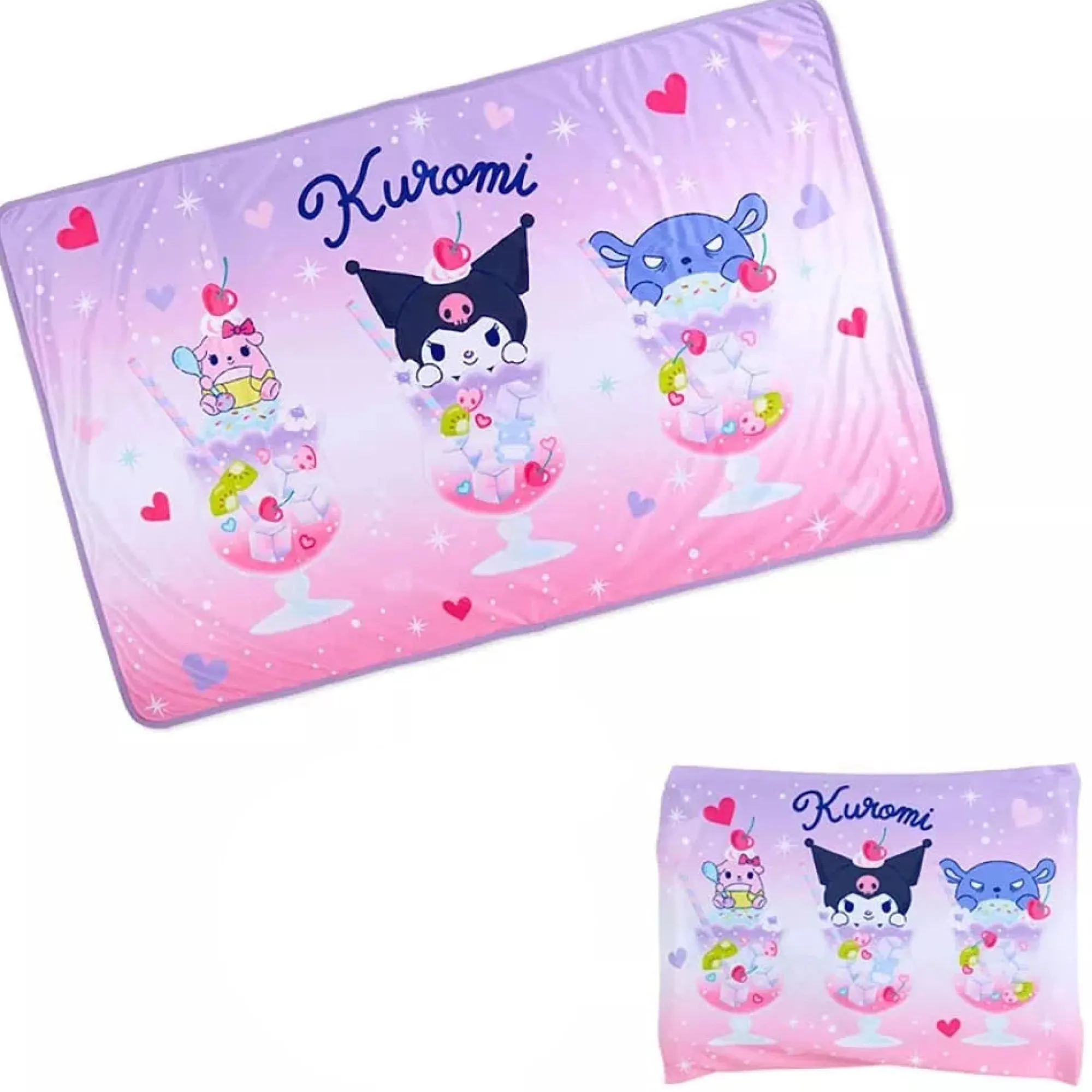 Japan Original Kuromi Lap Blanket (Soda Float Series)