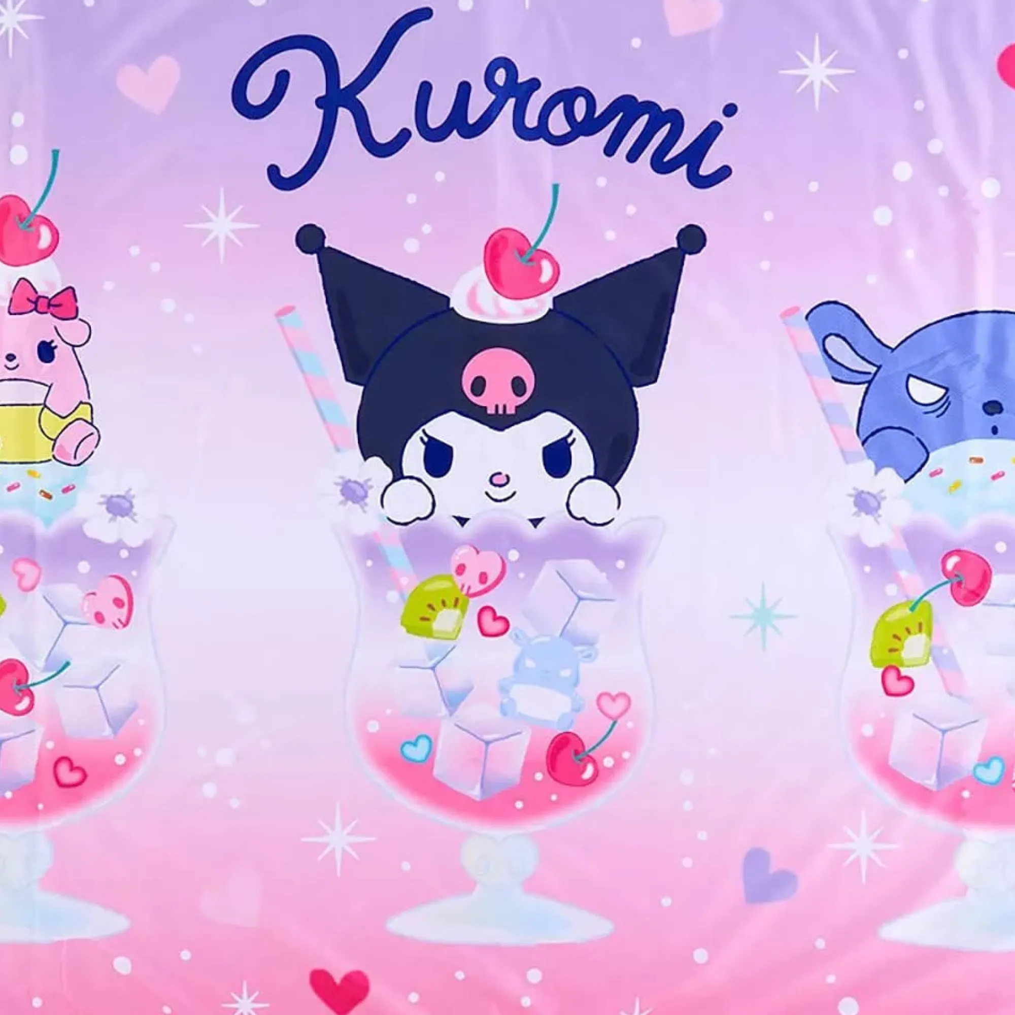 Japan Original Kuromi Lap Blanket (Soda Float Series)