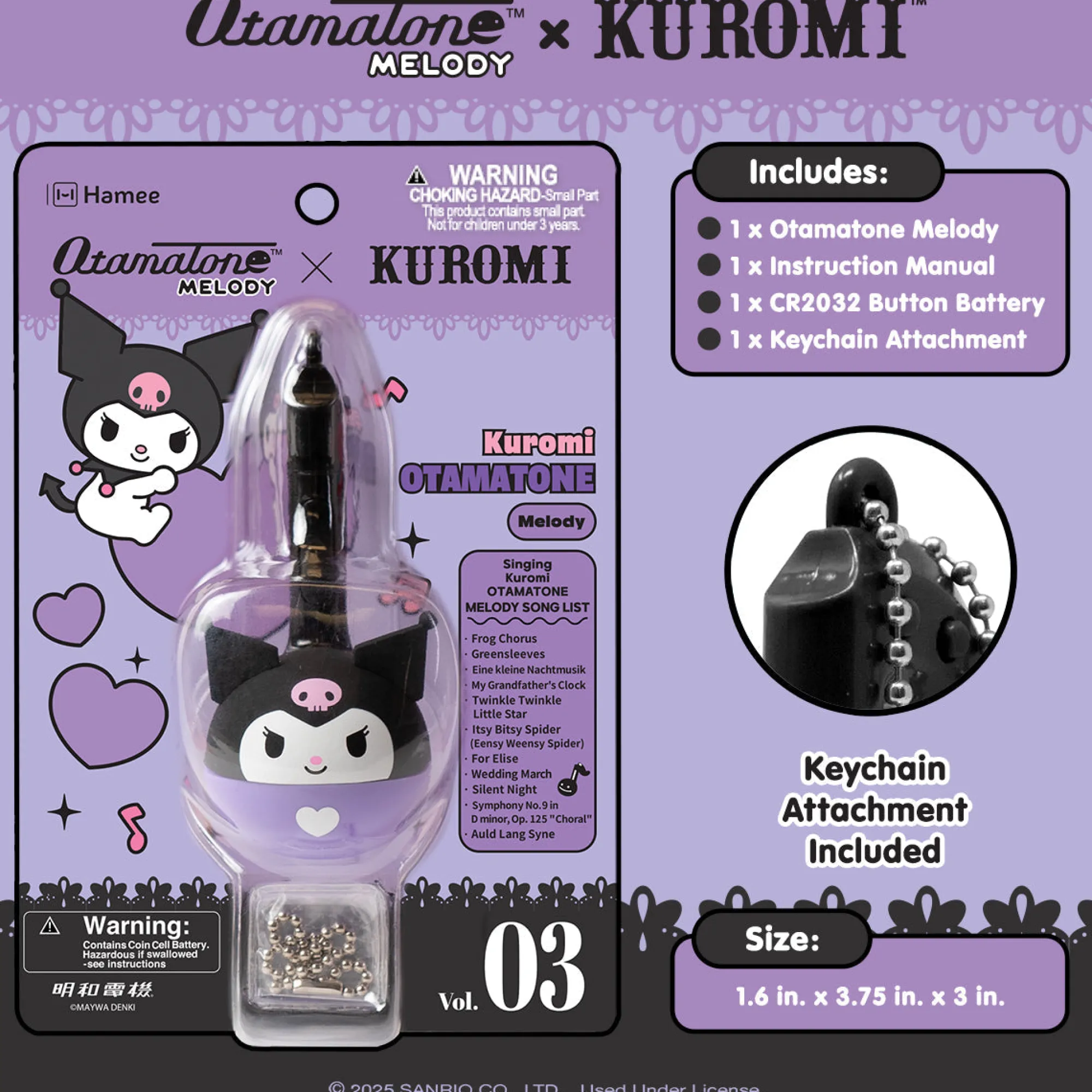 Hamee.com - Hamee US Kuromi Mini Otamatone Melody Charm