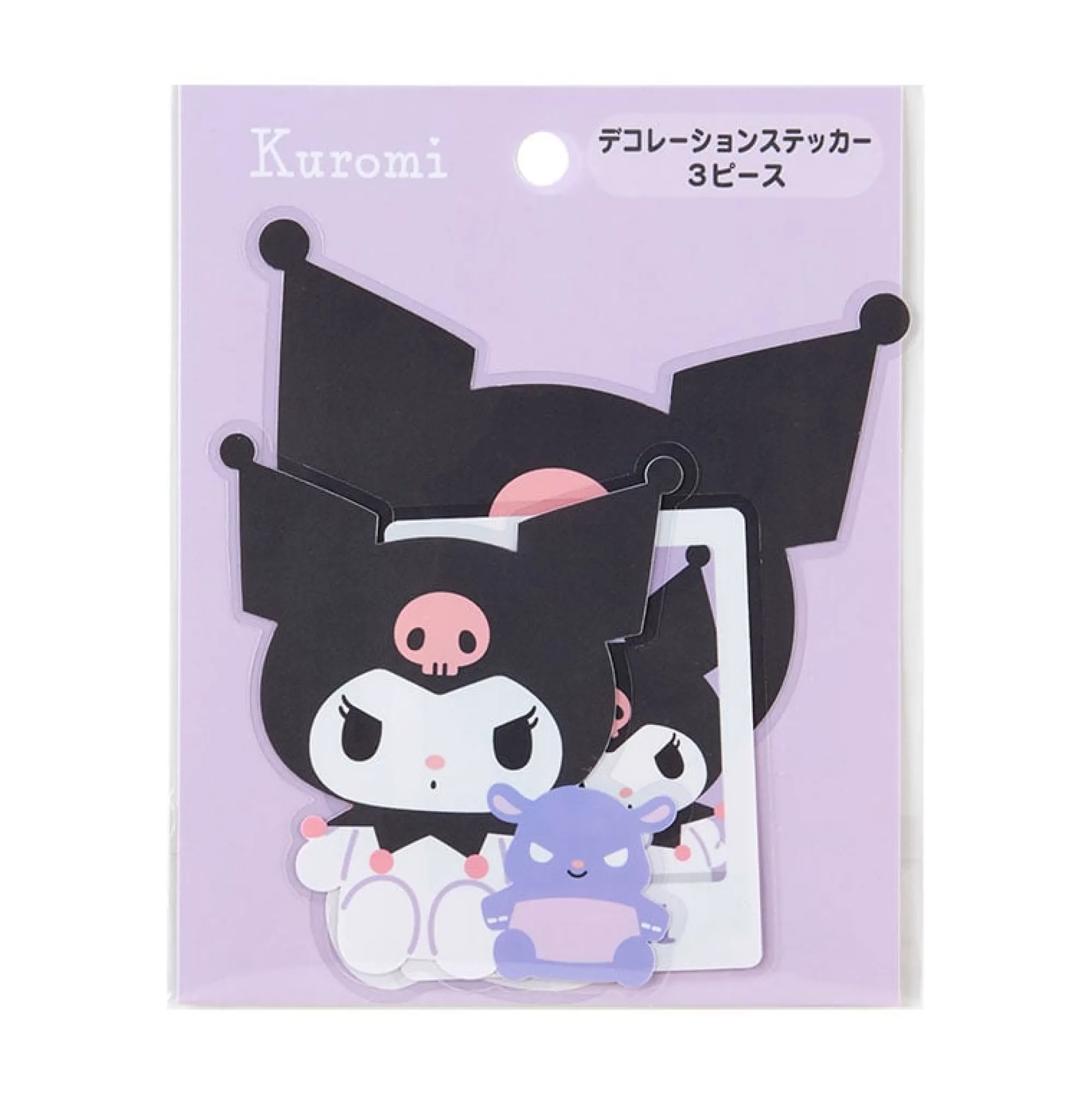 Japan Original Kuromi 3-pc Dress Your Tech Sticker Set