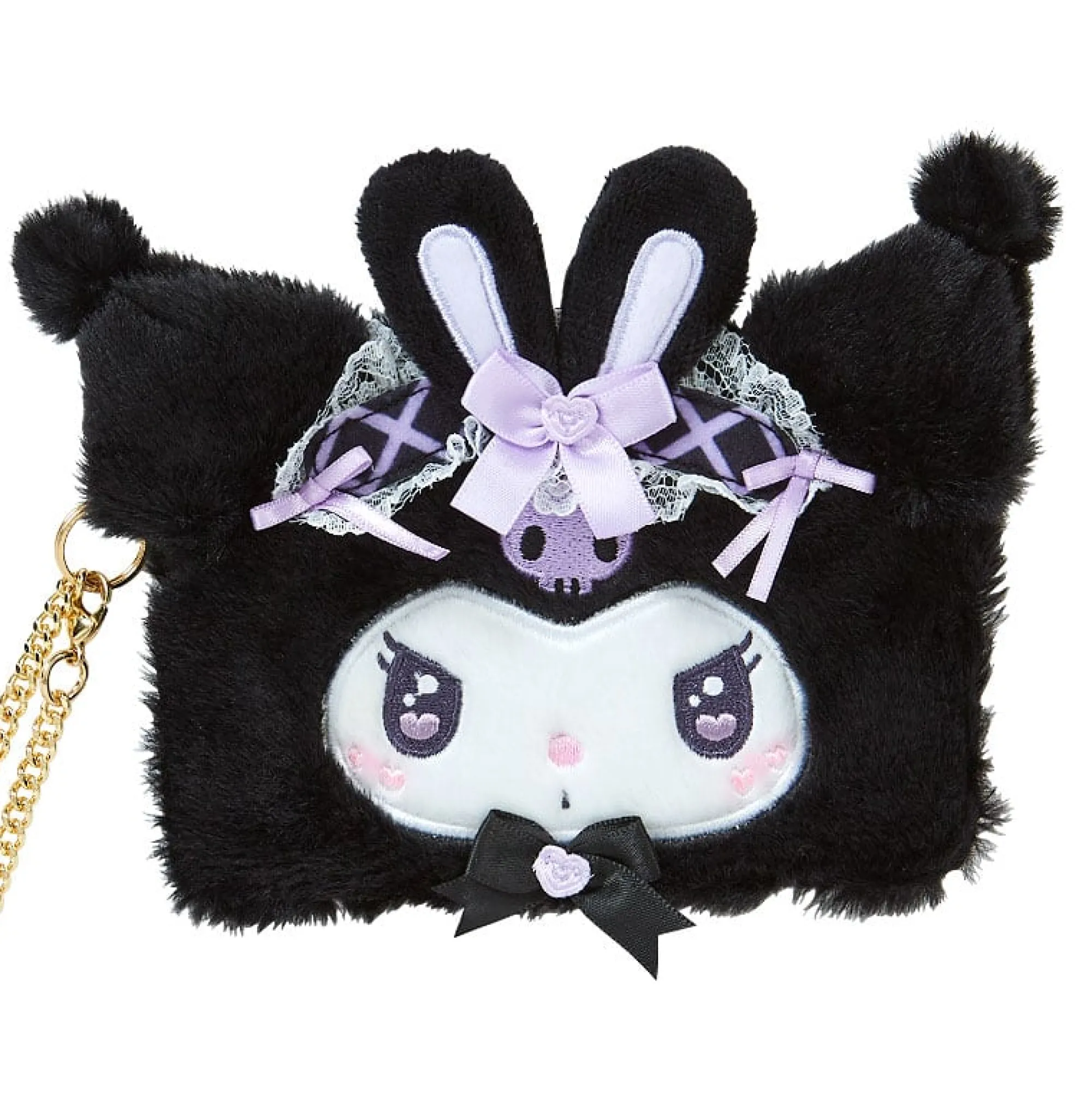 Japan Original Kuromi Plush Card Case (Ribbon Party Series)