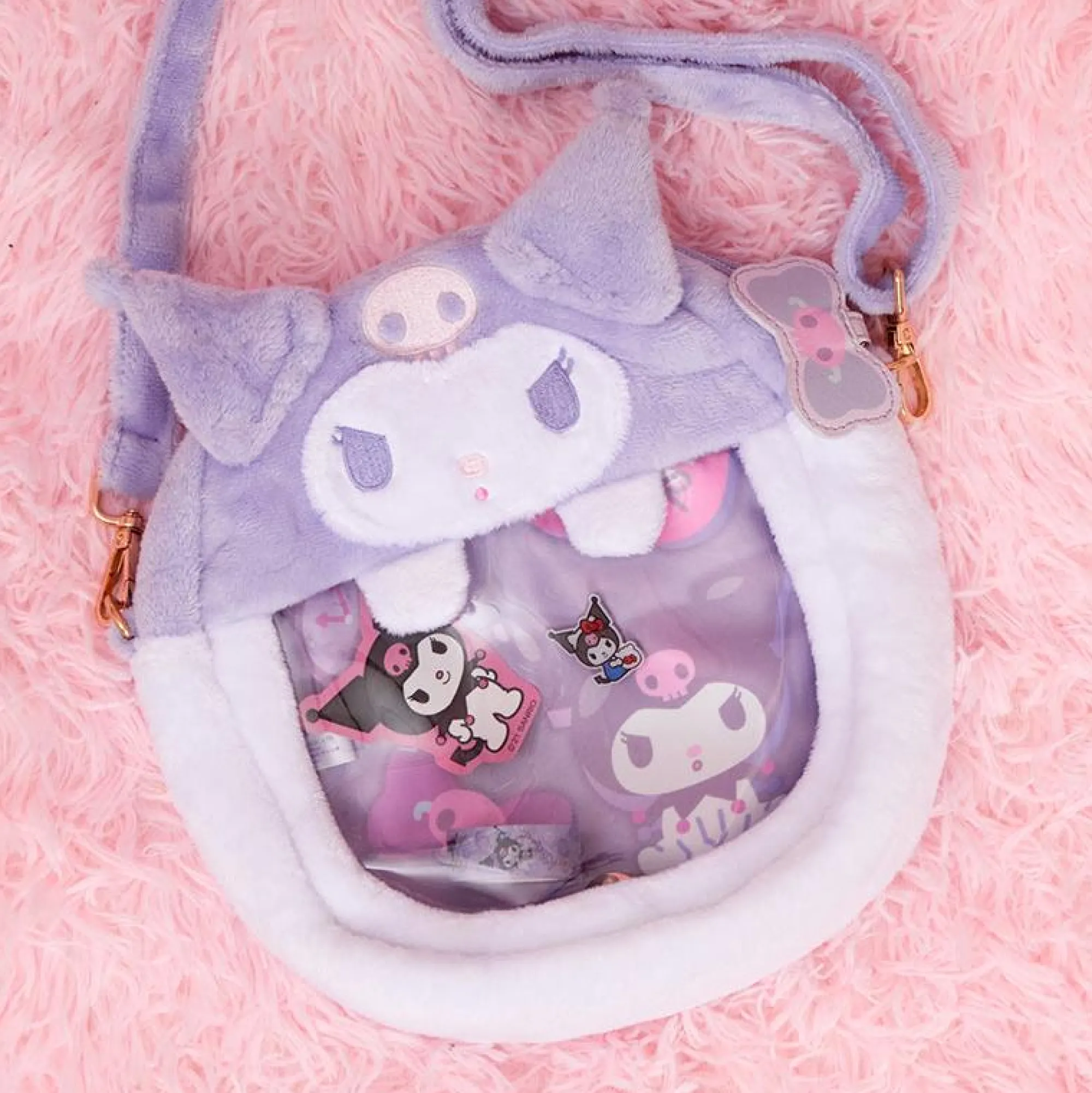 Global Original Kuromi Plush Crossbody Ita-Bag
