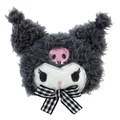 Japan Original Kuromi Plush Hair Clip (Gingham Bow)