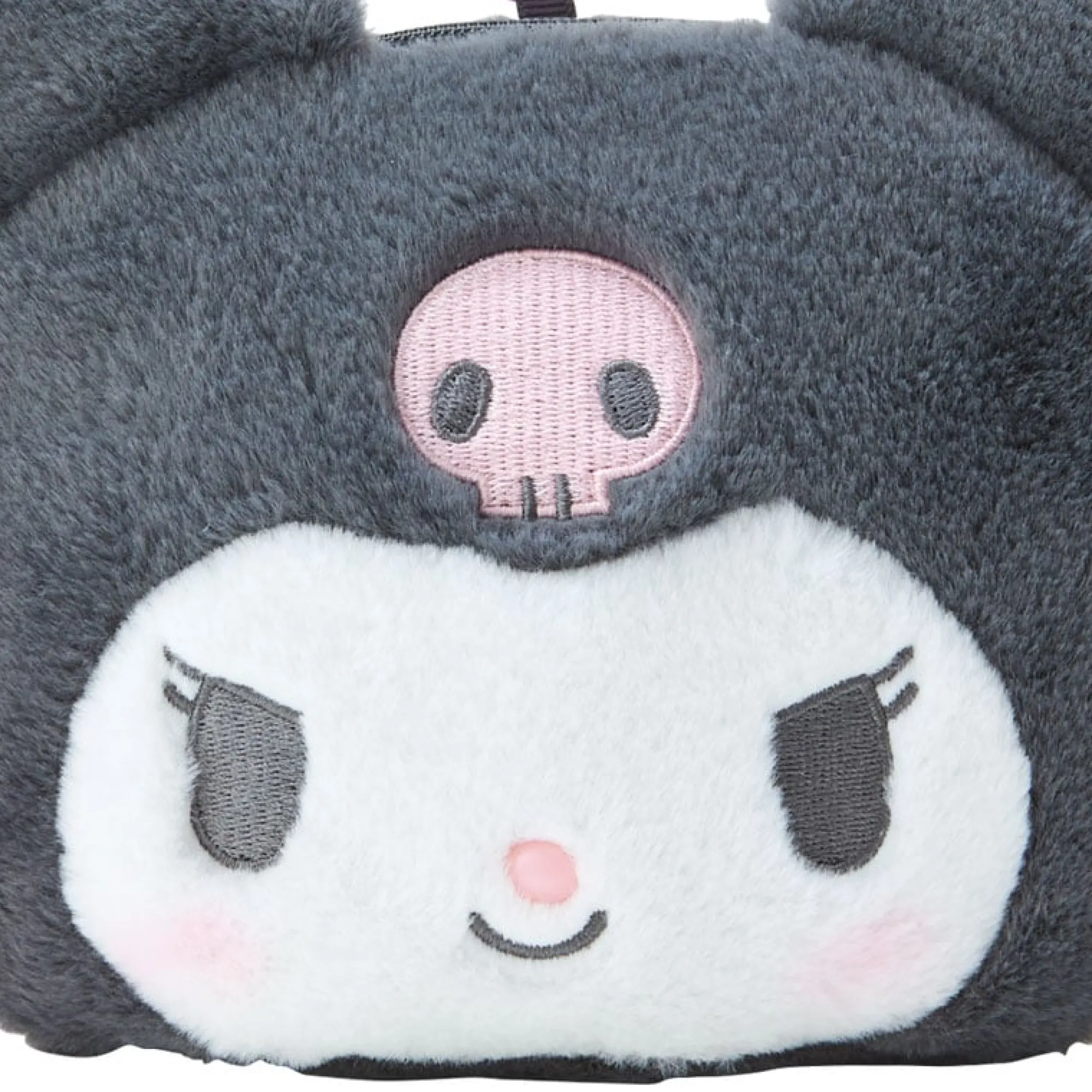 Japan Original Kuromi Plush Mini Face Pouch