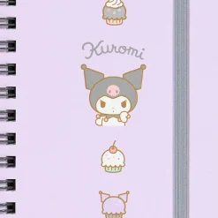 Japan Original Kuromi Slim Spiral Notebook (Elastic Closure)