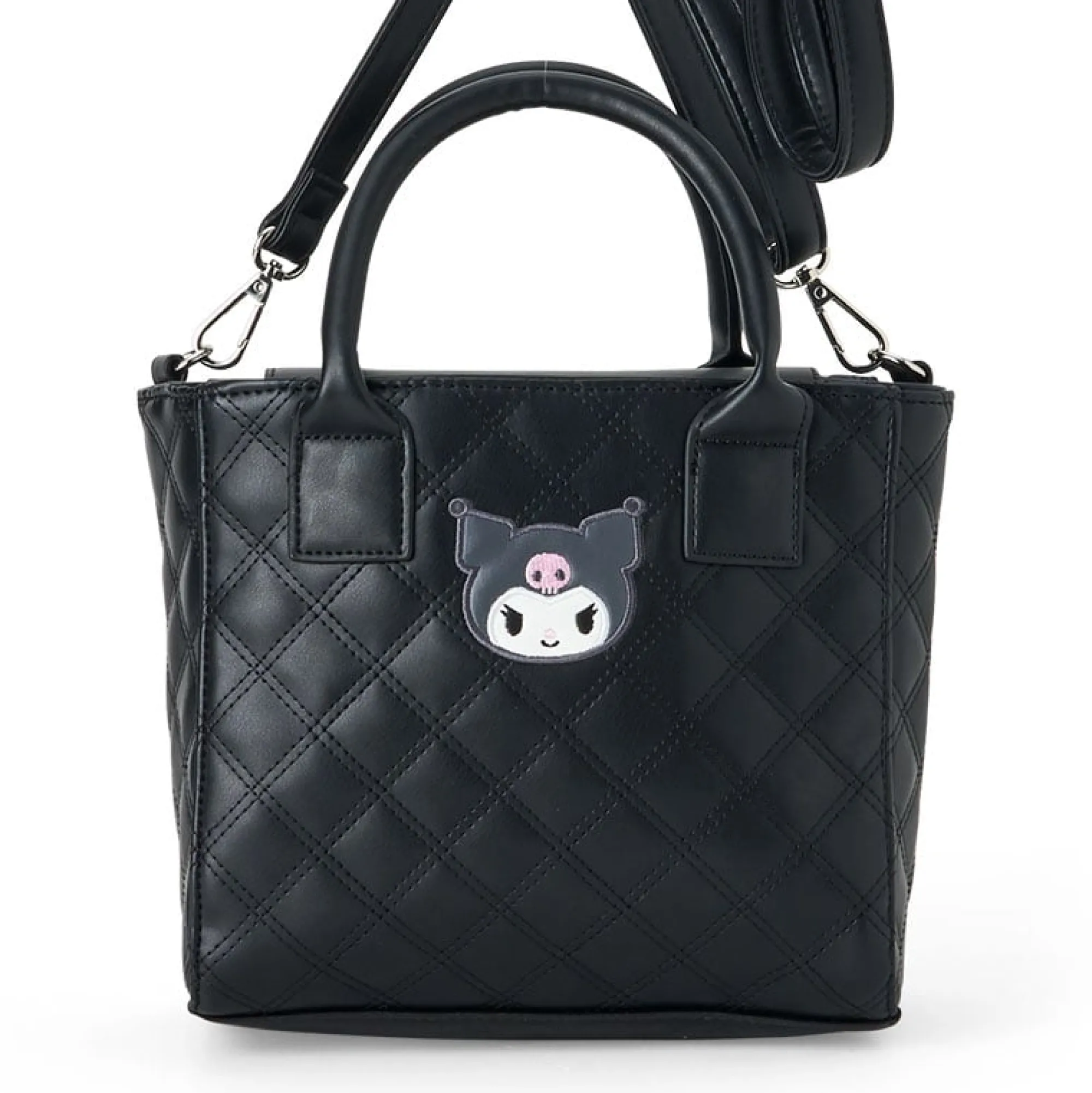 Japan Original Kuromi 2-Way Mini Quilted Tote Bag