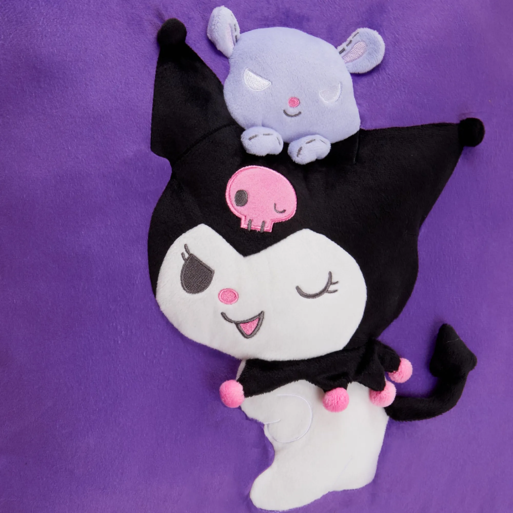 NAKAJIMA CORPORATION Kuromi 2-Way Throw Pillow (Home Essentials Series)