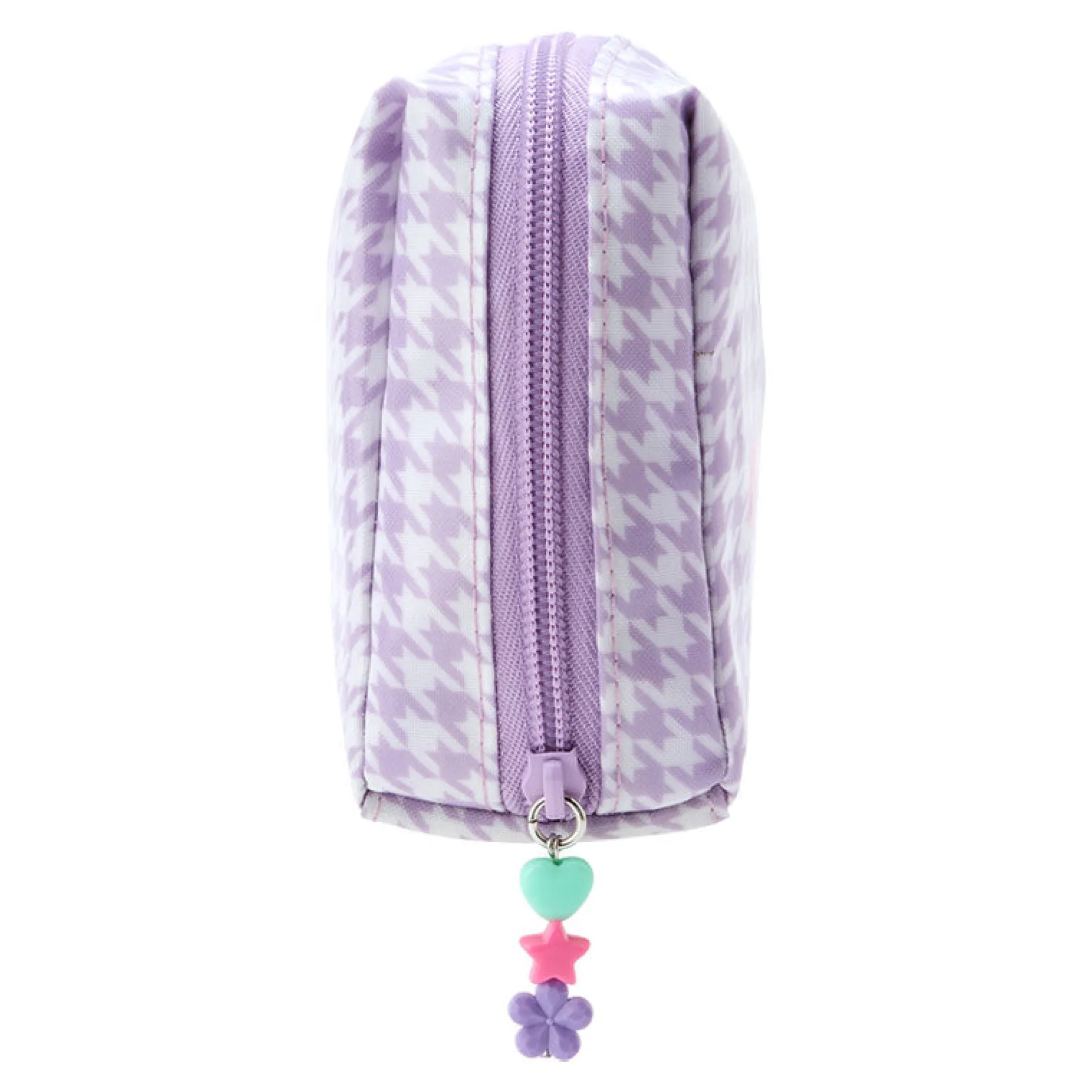 Japan Original Kuromi Zipper Pouch (Floral Houndstooth Series)