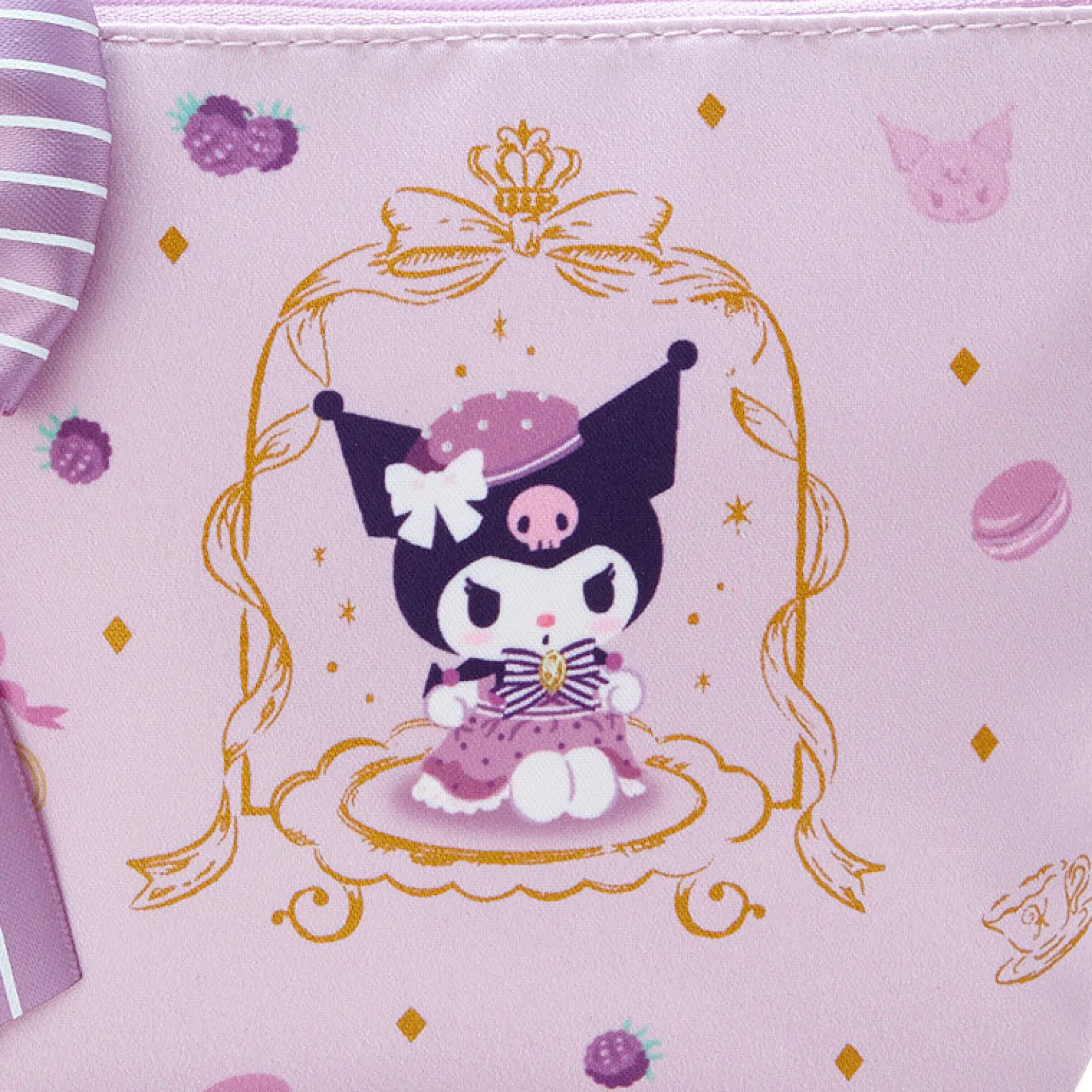 Japan Original Kuromi Zipper Pouch (Tea Room Series)