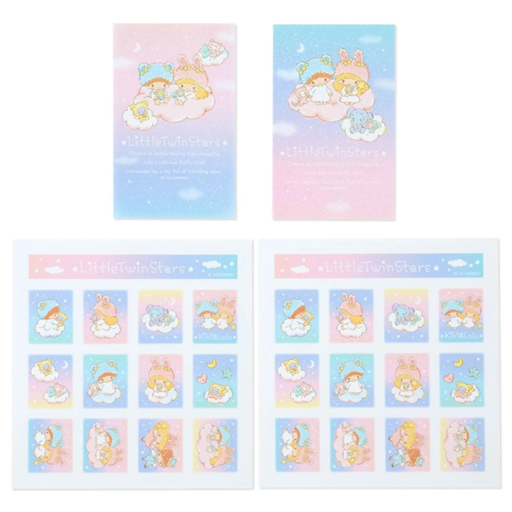 Japan Original LittleTwinStars Sticker Set (Fluffy Cloud Series)
