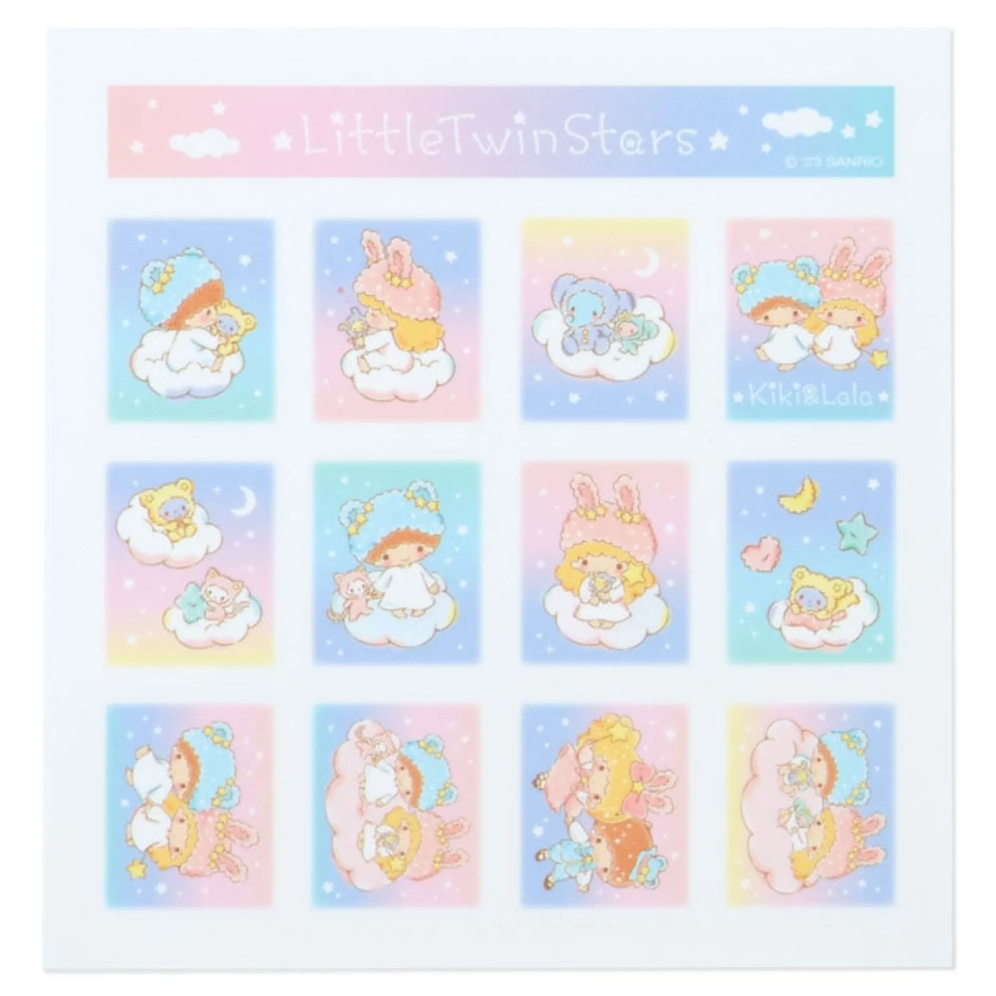 Japan Original LittleTwinStars Sticker Set (Fluffy Cloud Series)