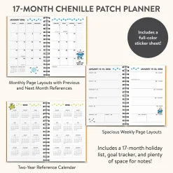 Studio Oh! Mr. Positive x 2026 Thinking Chenille Patch Planner