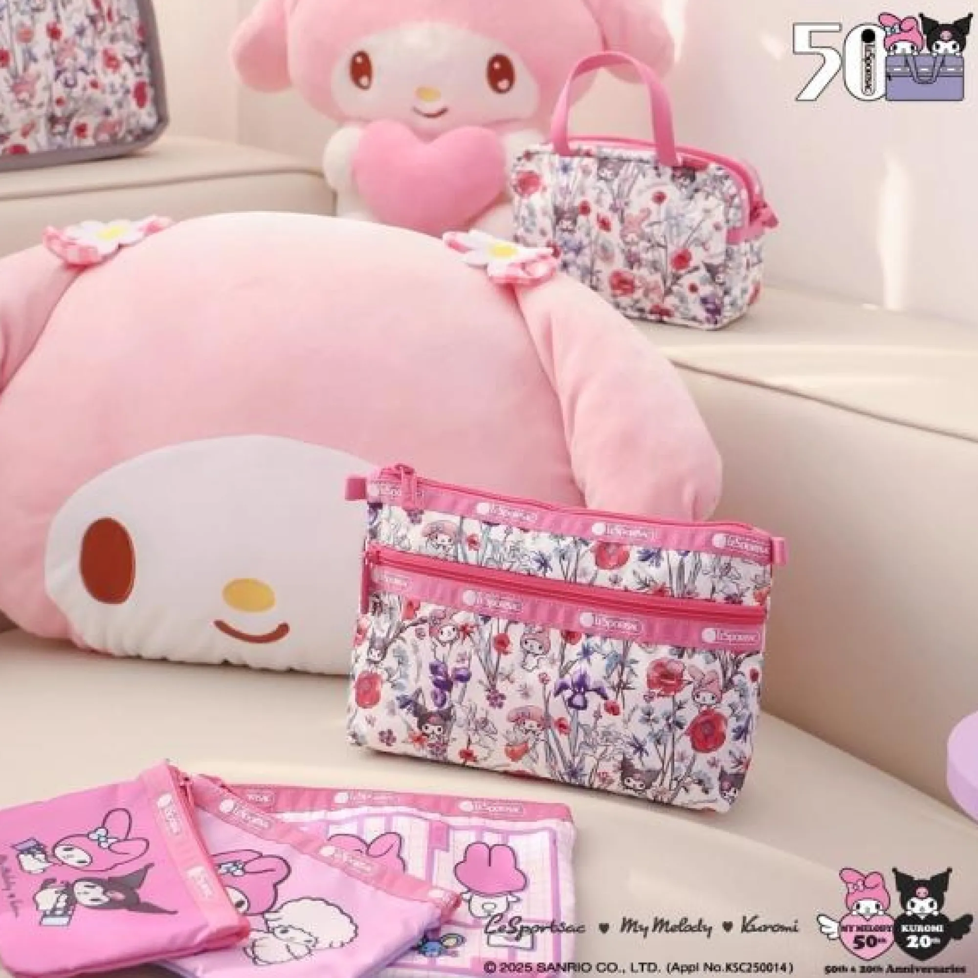 LeSportsac My Melody & Kuromi x Cosmetic Clutch