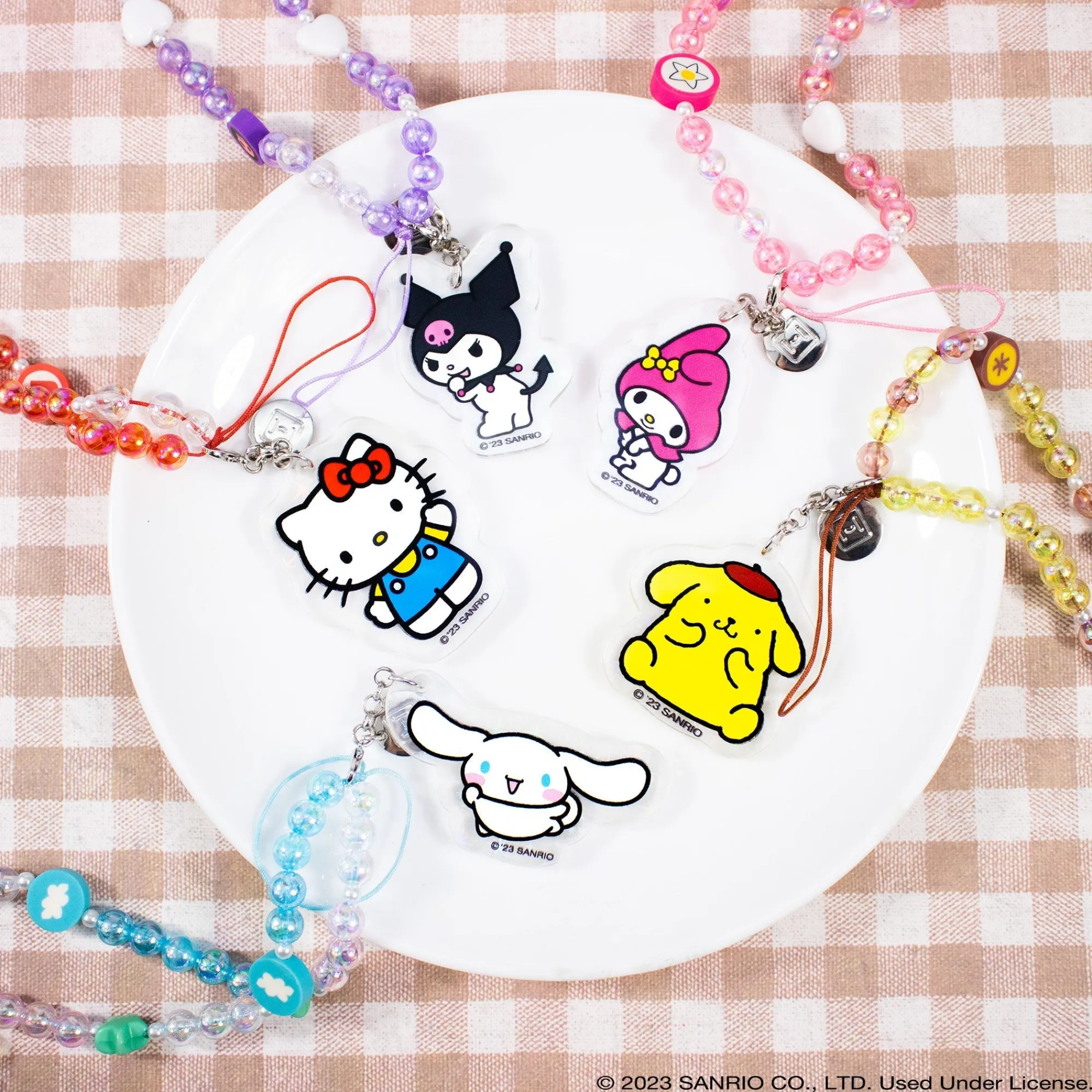 HAMEE My Melody Beaded Charm Mobile Phone Wrist Strap