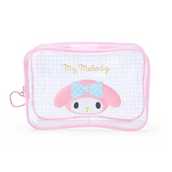 Japan Original My Melody Clear Grid Zipper Pouch