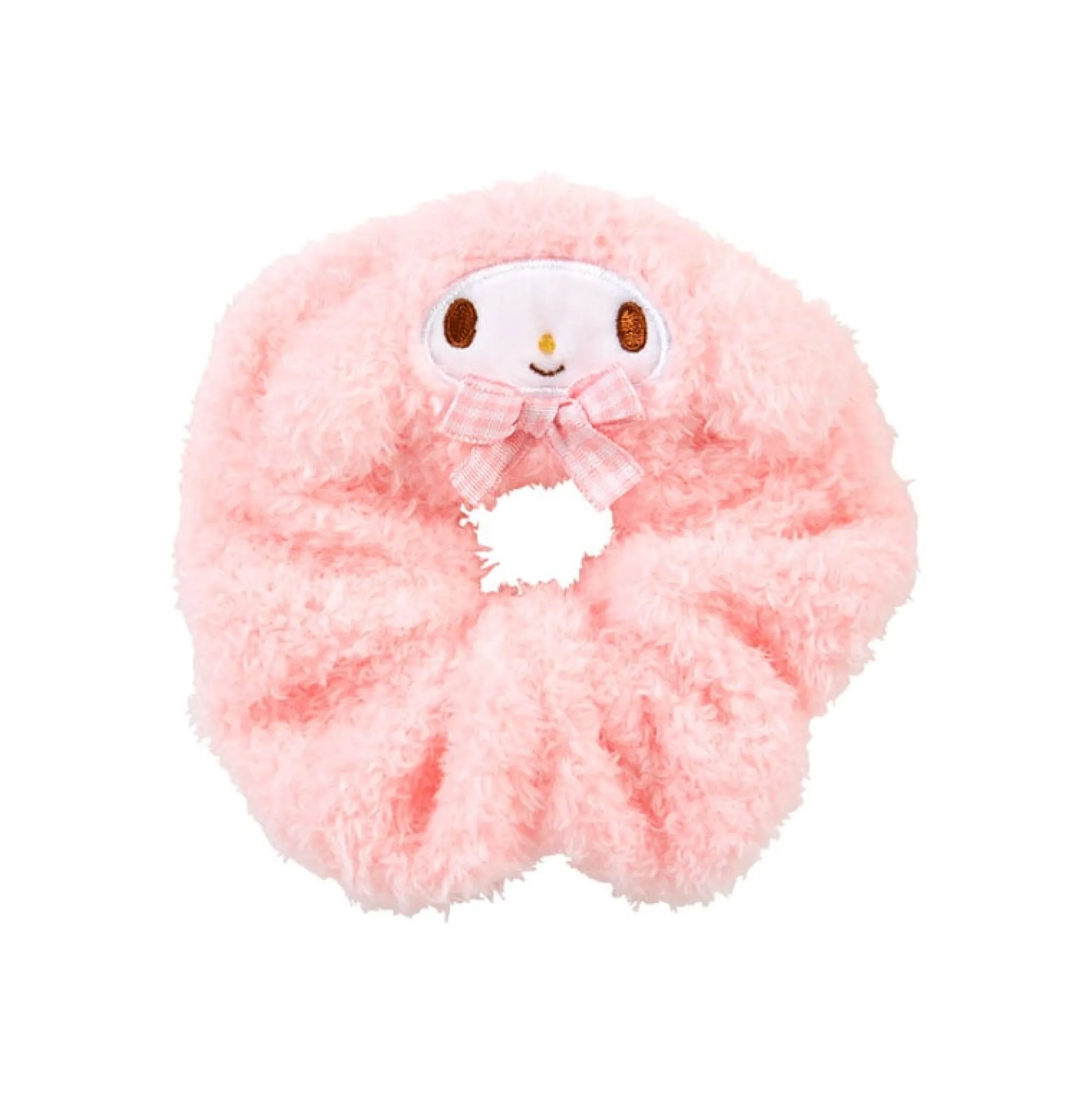 Japan Original My Melody Cozy Plush Scrunchie (Gingham Bow)