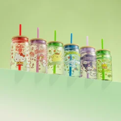 JoyJolt My Melody Favorite Flavor Lidded Glass Tumbler