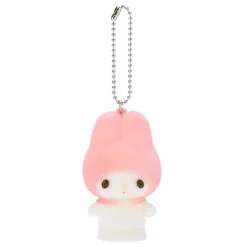 Japan Original My Melody Flocked Keychain Mascot