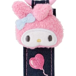 Japan Original My Melody Logo Keychain (Denim Patch Series)