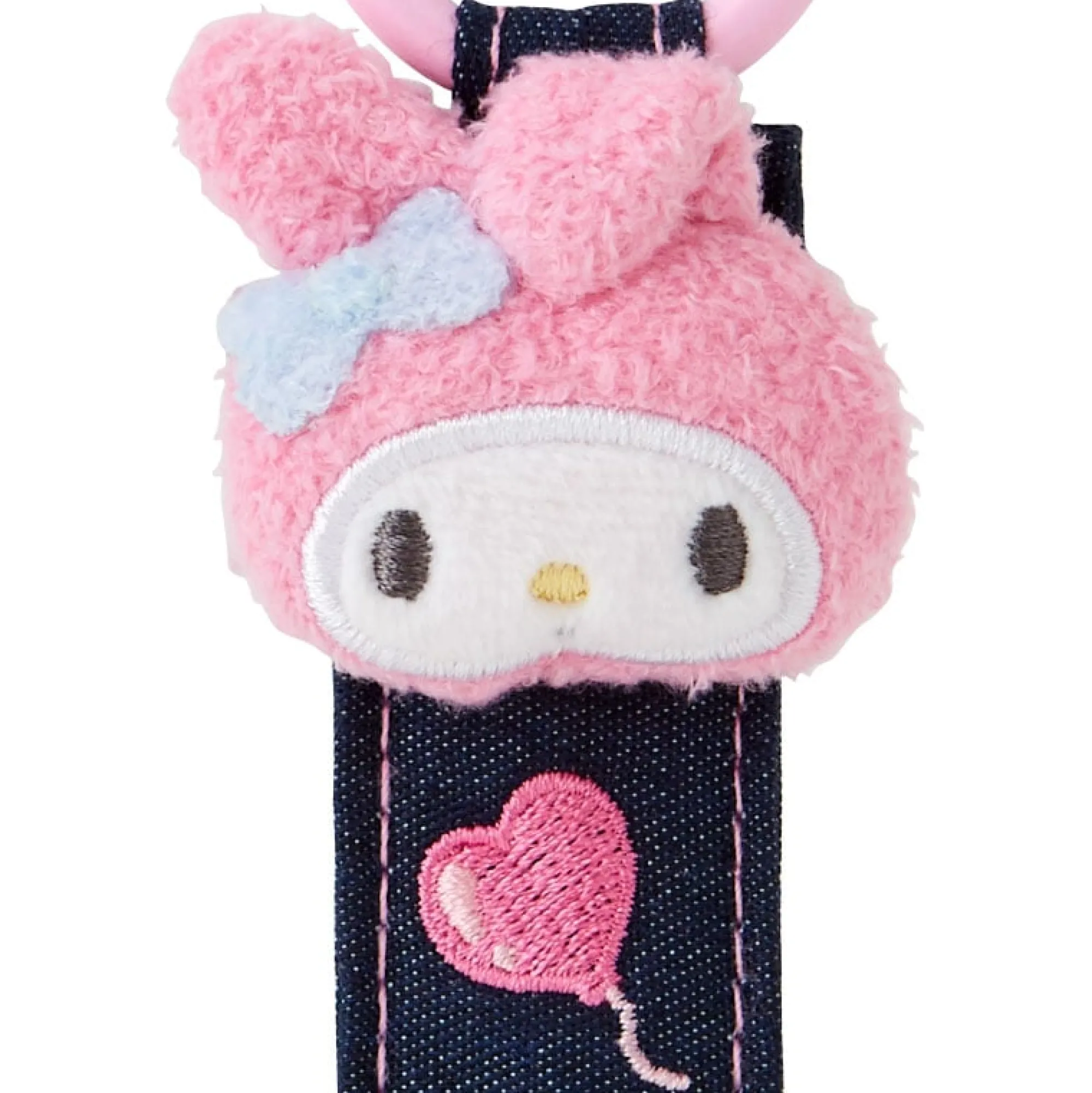 Japan Original My Melody Logo Keychain (Denim Patch Series)