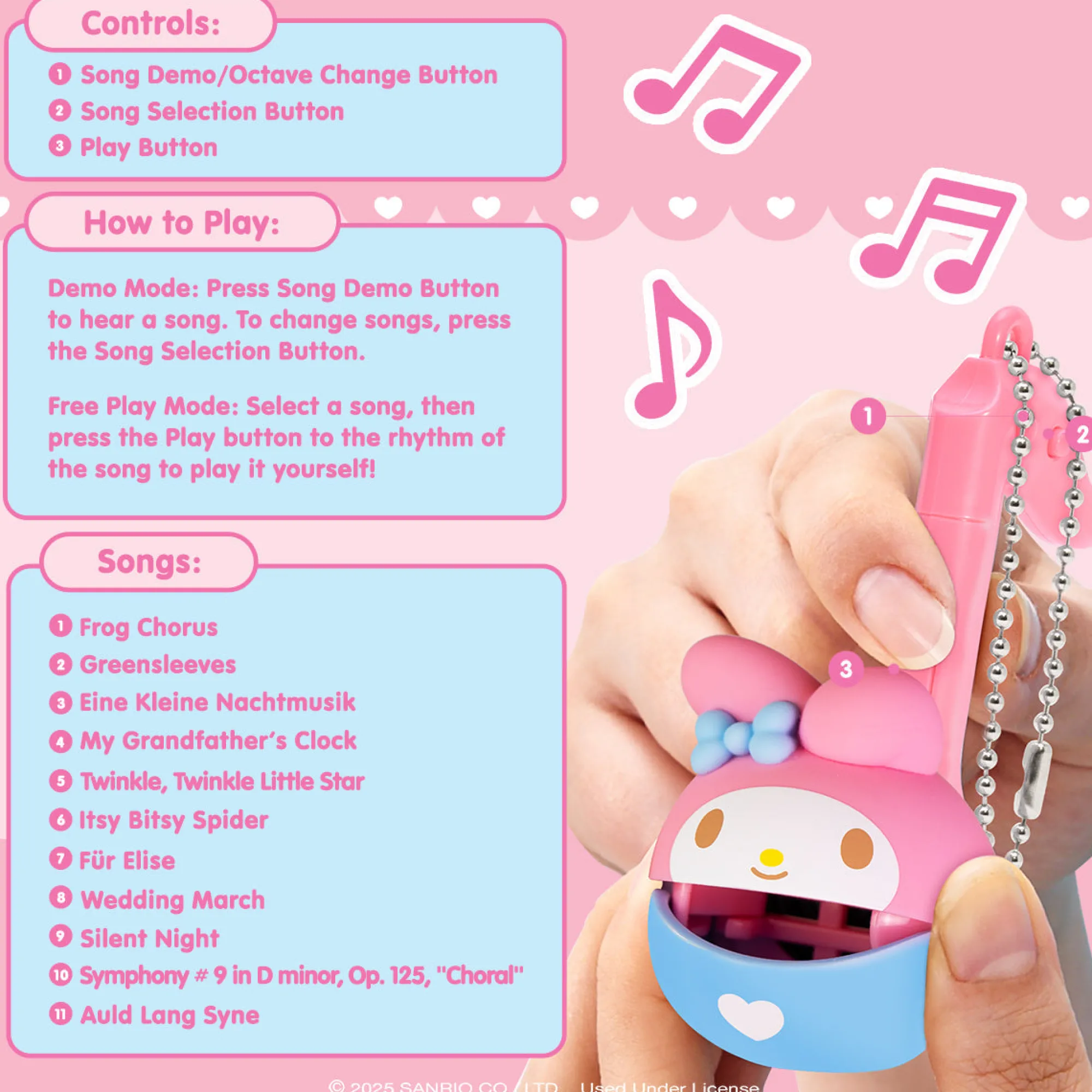 Hamee.com - Hamee US My Melody Mini Otamatone Melody Charm