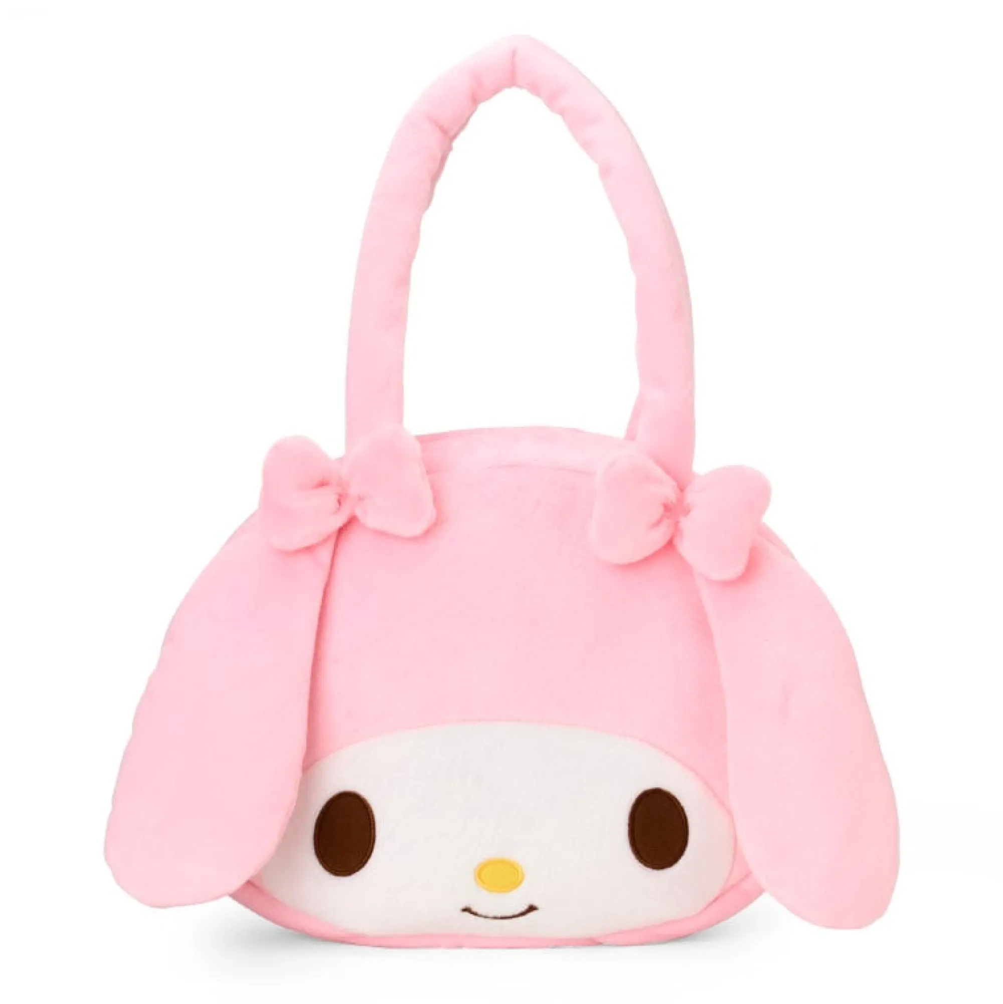 Japan Original My Melody Plush Face Tote Bag
