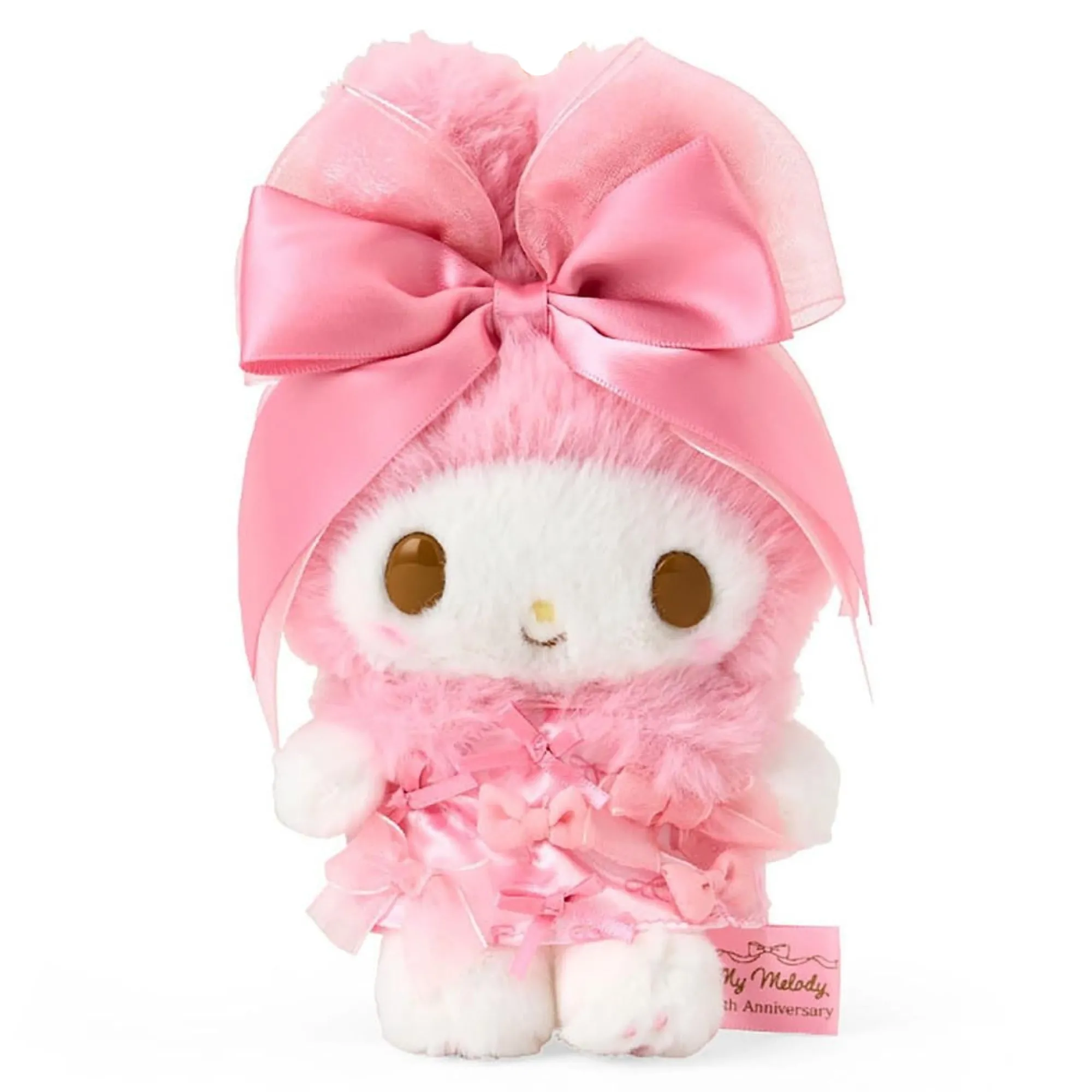 Japan Original My Melody Plush Mascot Keychain (50th Anniv. Ribbon Series)