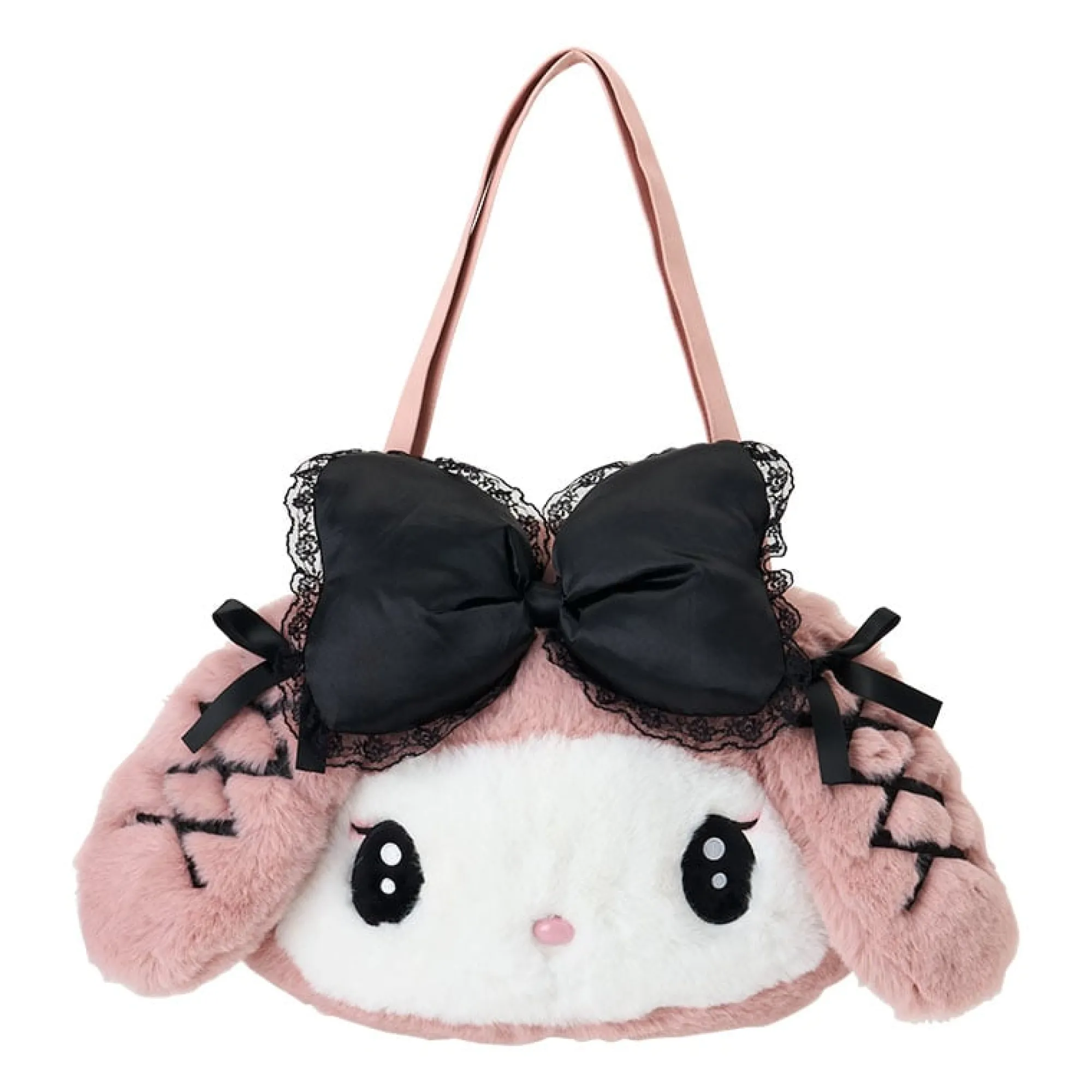 Japan Original My Melody Plush Tote Bag (Midnight Melokuro Series)