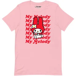 Printful My Melody Red Logo T-Shirt Pink