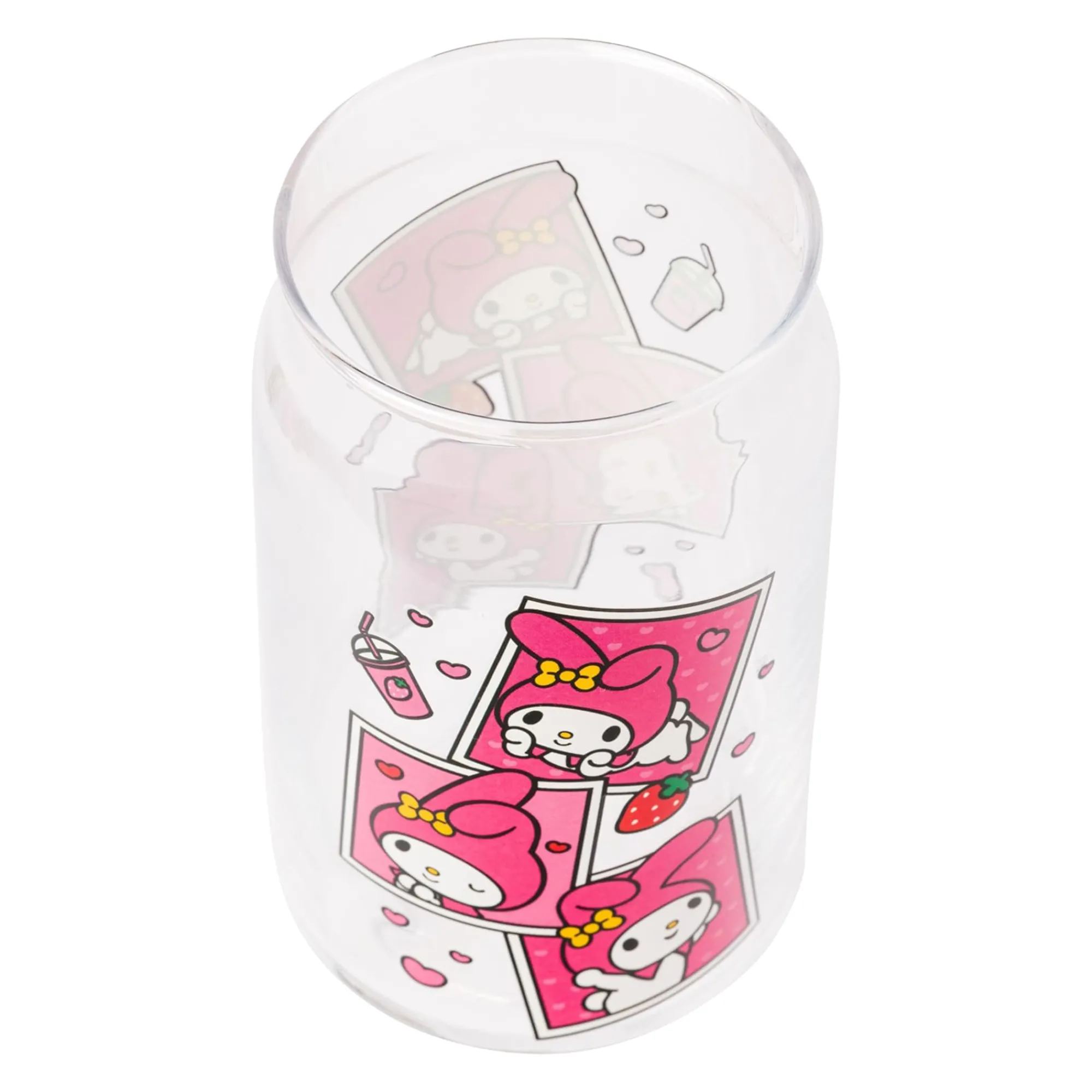 Silver Buffalo My Melody Snacks Bamboo Lidded Glass Tumbler