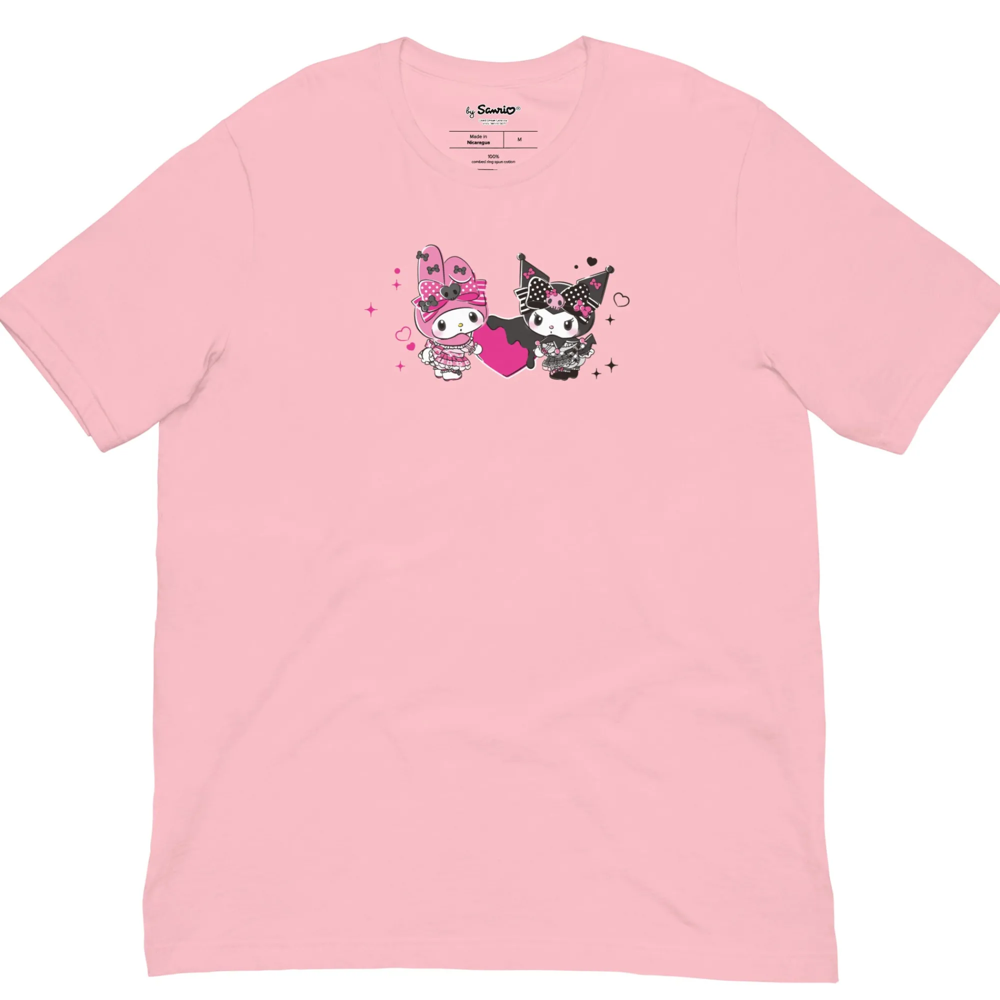 Printful My Melody 50th Anniversary and Kuromi 20th Anniversary Tee (Hearts)