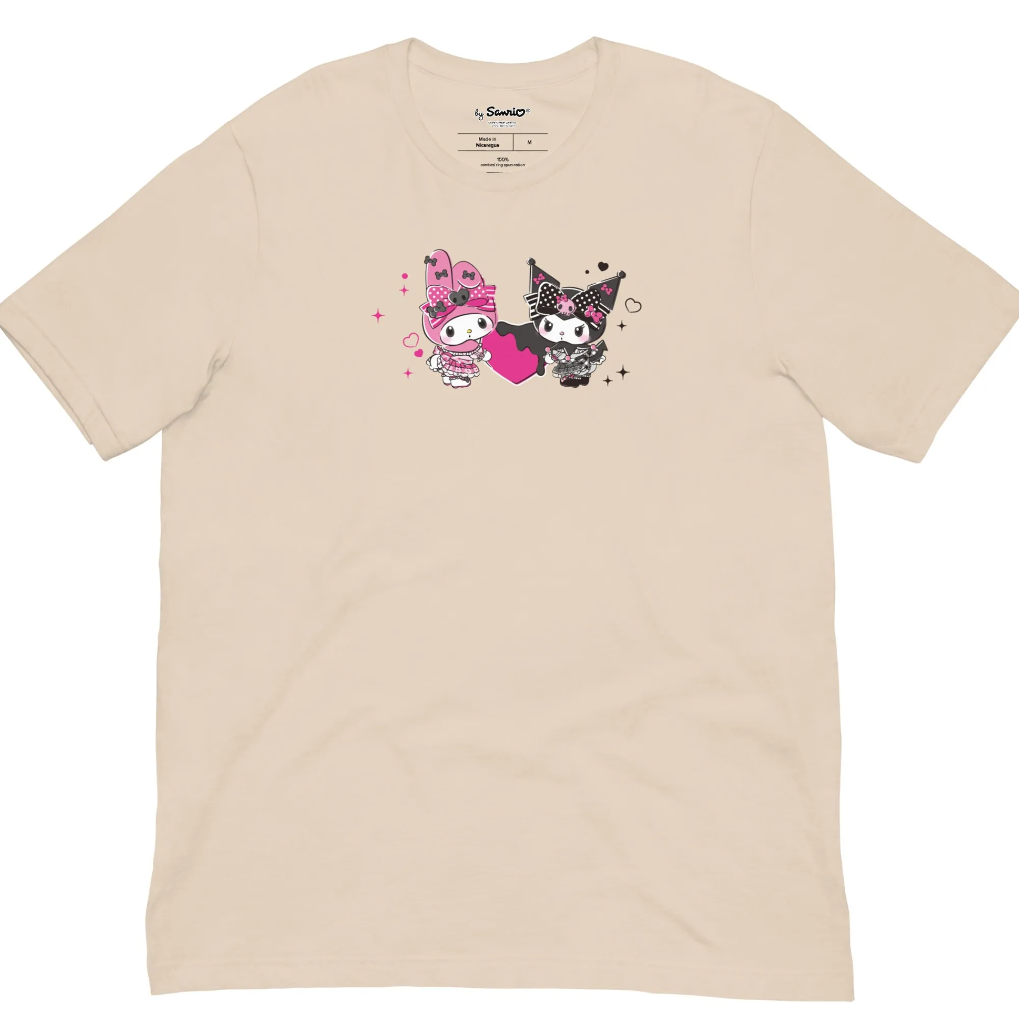 Printful My Melody 50th Anniversary and Kuromi 20th Anniversary Tee (Hearts)