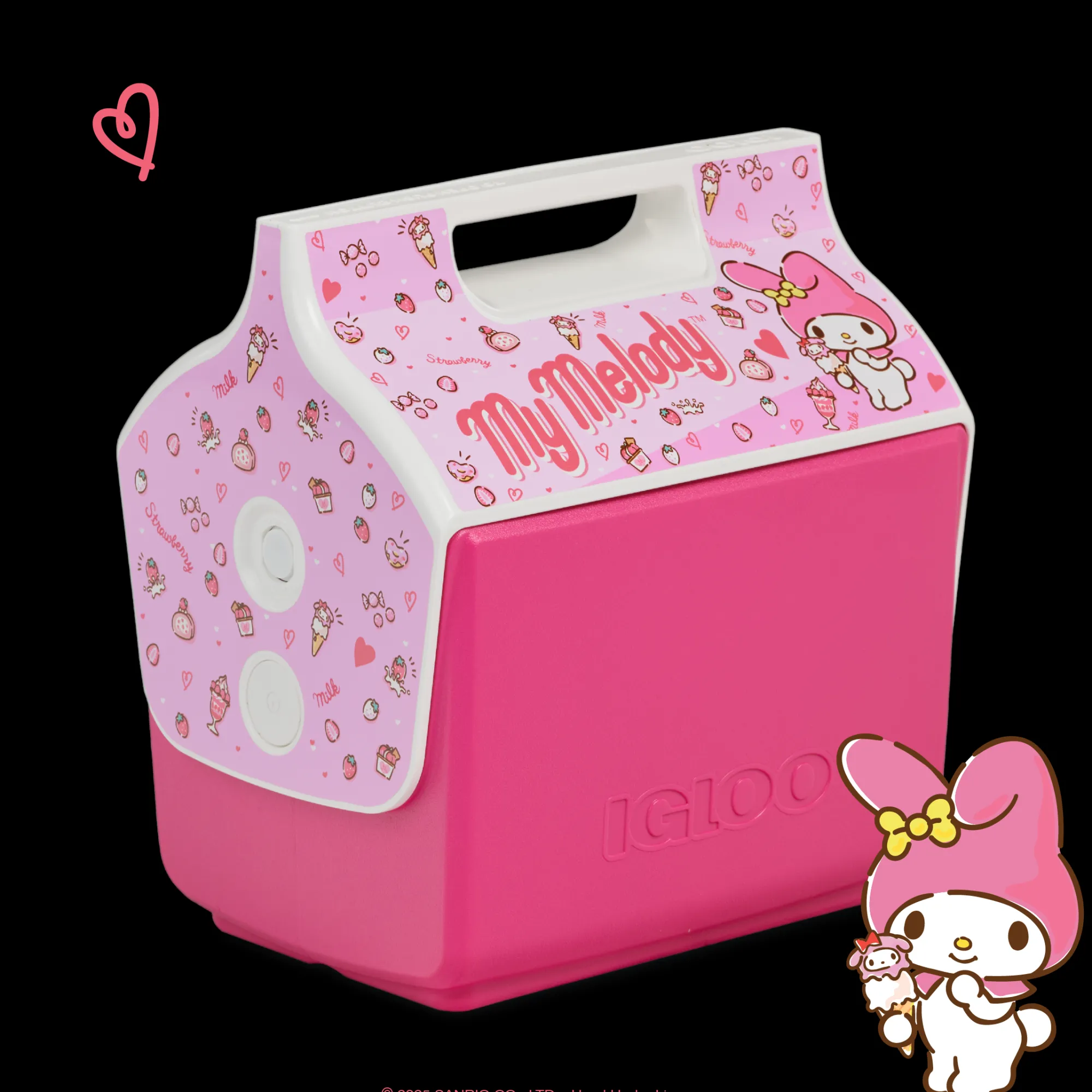 Igloo Products Corp My Melody x Igloo 50th Anniversary Little Playmate 7 Qt Cooler