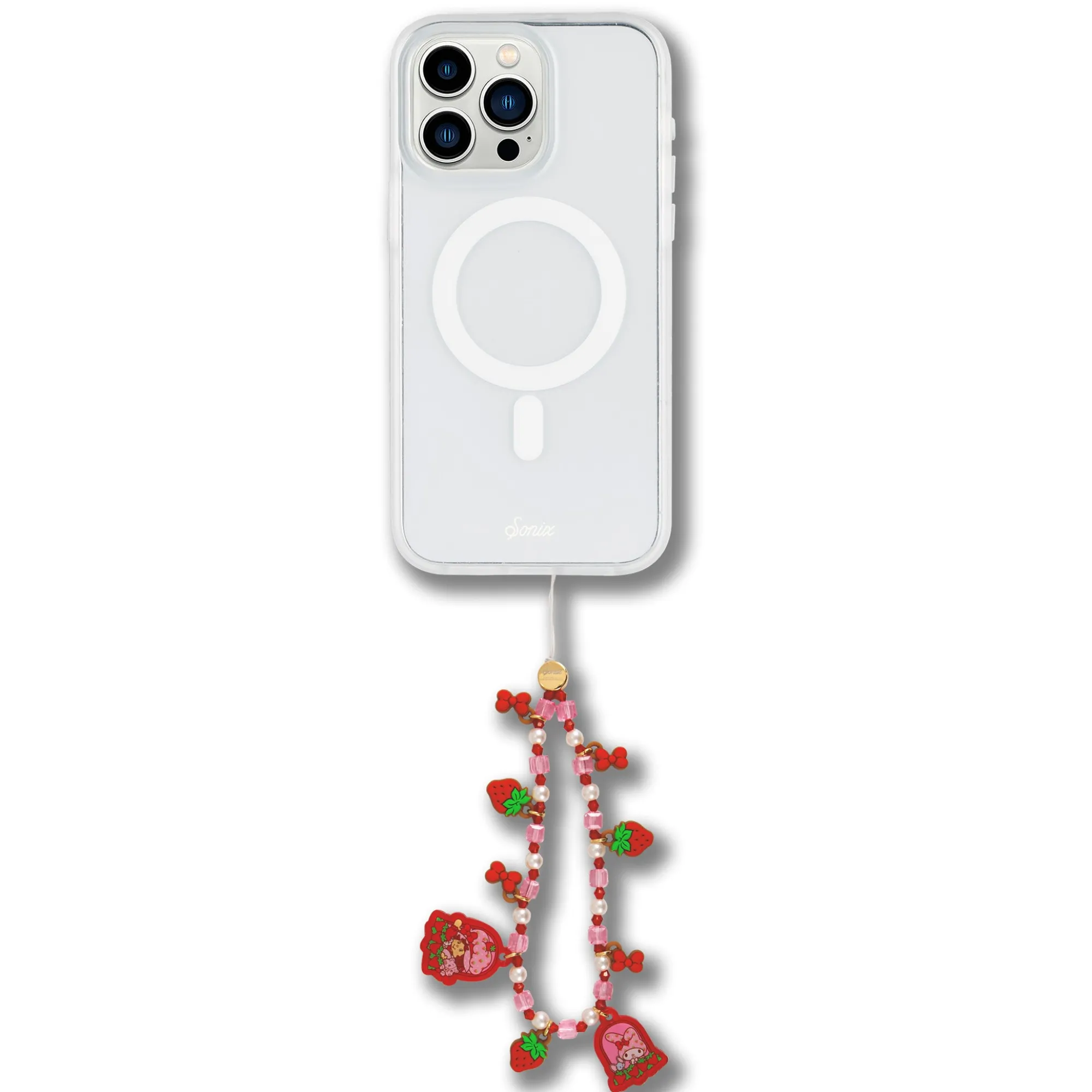 BySonix Inc. My Melody x Strawberry Shortcake Phone Beaded Wristlet