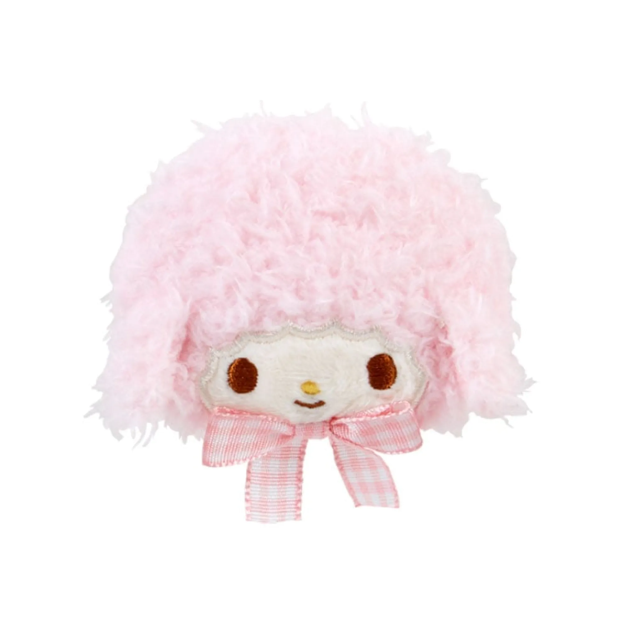 Japan Original My Sweet Piano Plush Hair Clip (Gingham Bow)