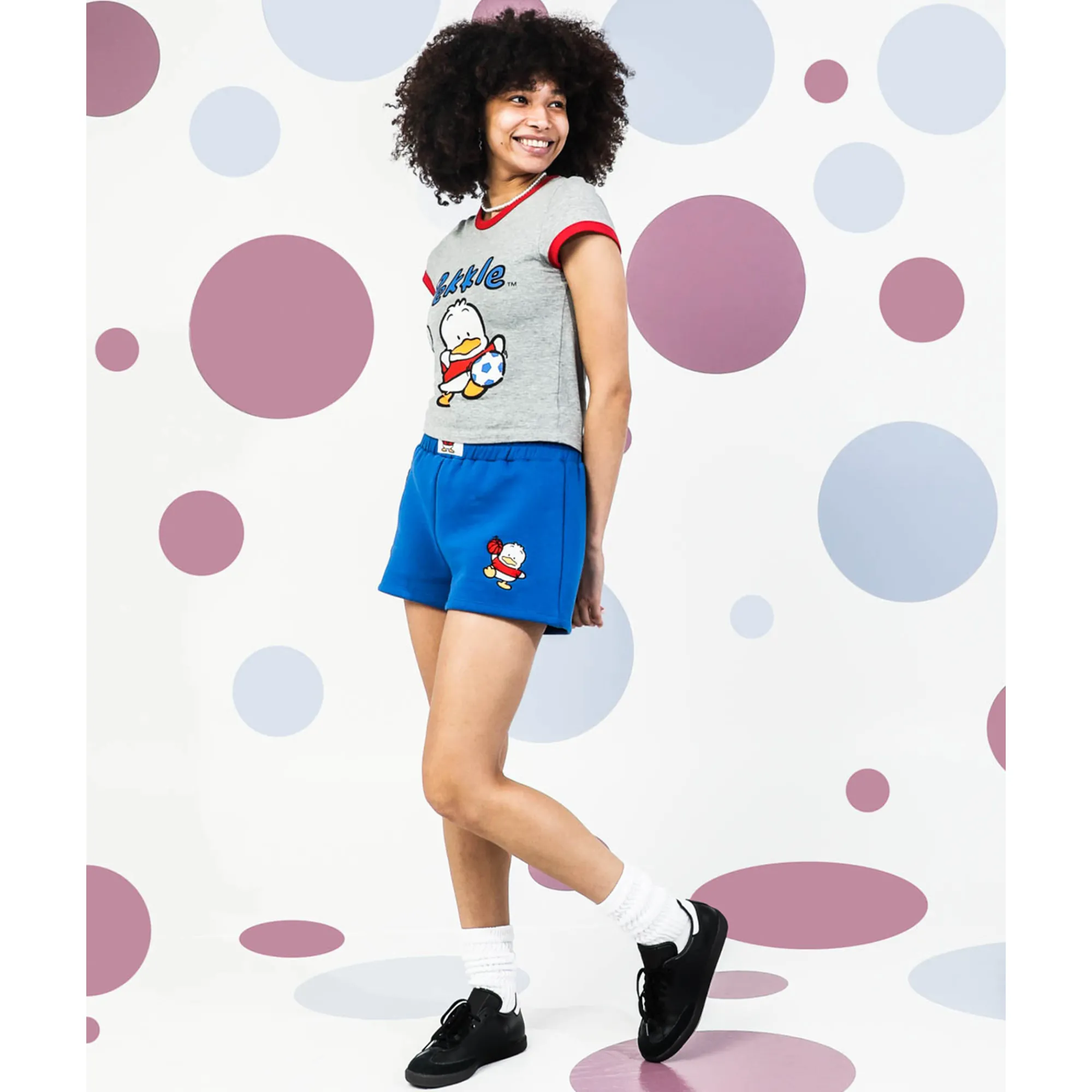 BIOWORLD Pekkle x Dumbgood Ringer Baby Tee