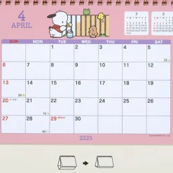 Japan Original Pochacco 2025 Desk Calendar