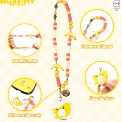 Hamee.com - Hamee US Pochacco Banana Beaded Charm Mobile Phone Wrist Strap