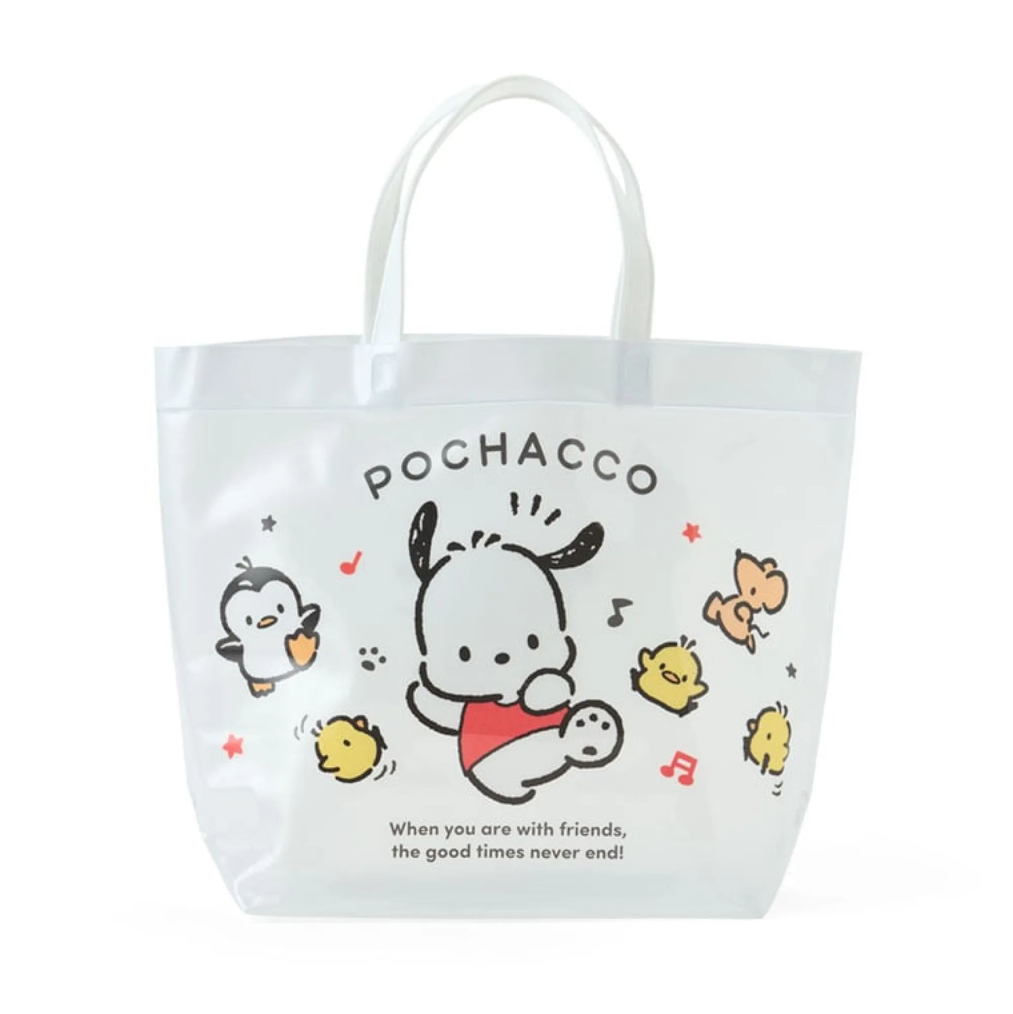 Japan Original Pochacco Clear Vinyl Tote Bag
