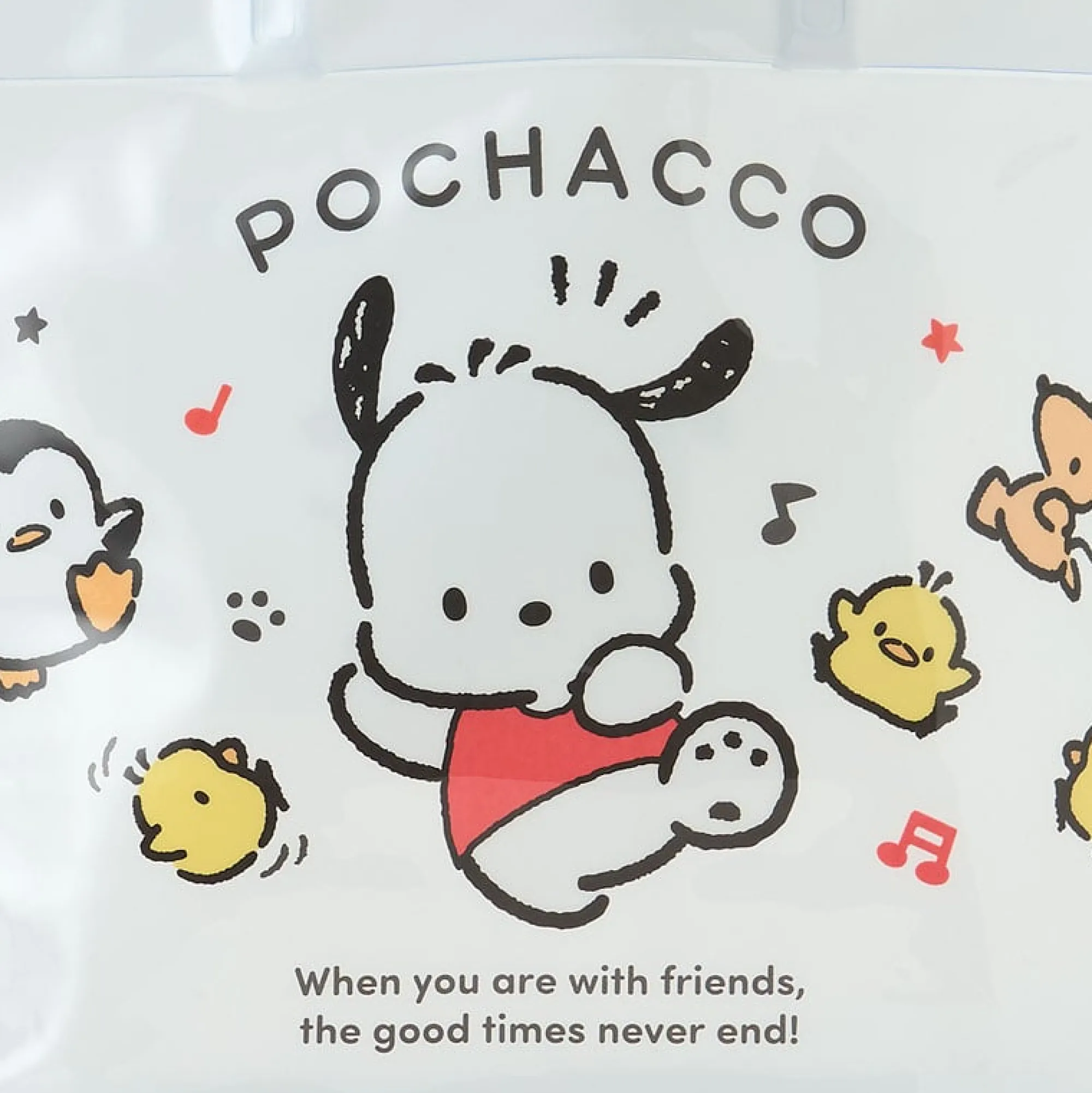 Japan Original Pochacco Clear Vinyl Tote Bag