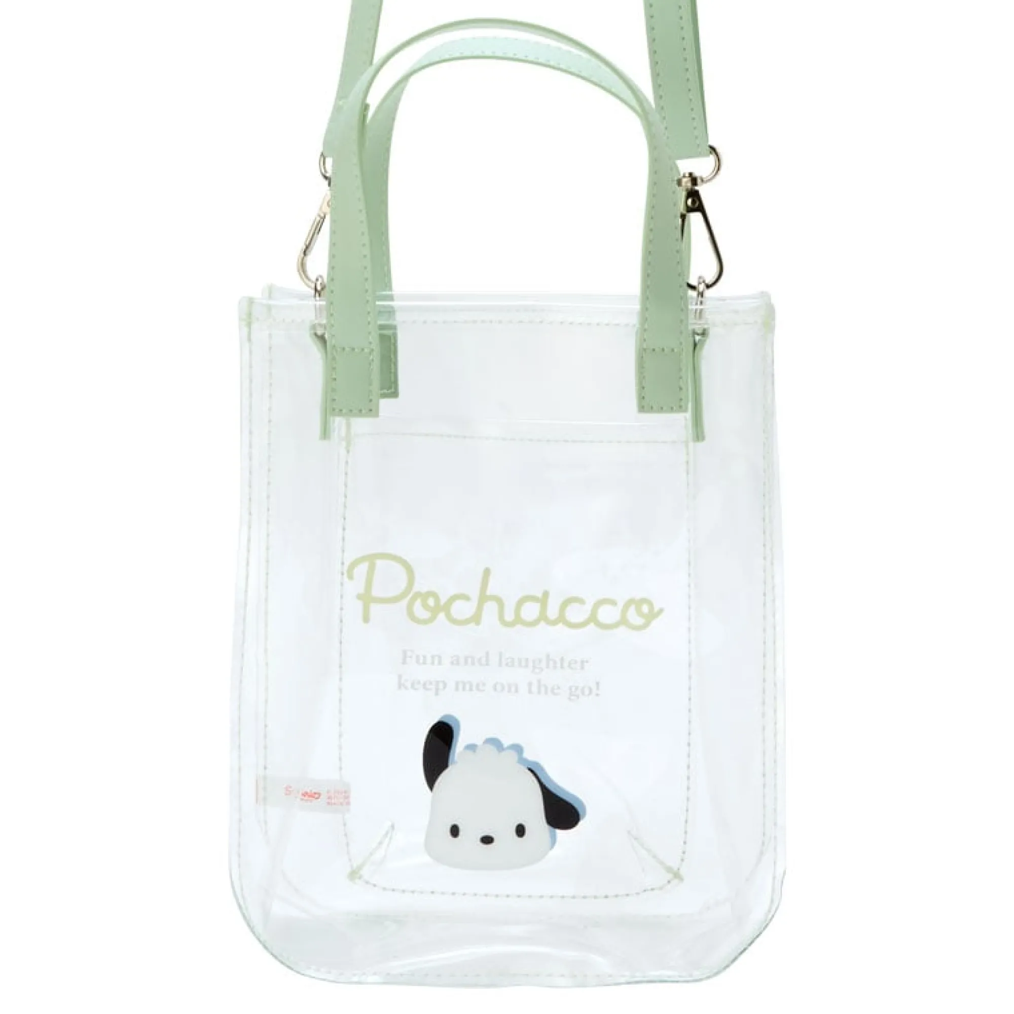 Japan Original Pochacco Clear 2-Way Mini Tote