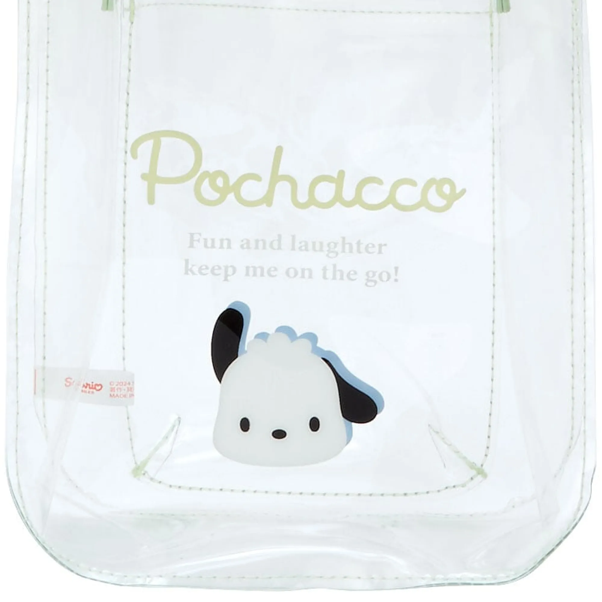 Japan Original Pochacco Clear 2-Way Mini Tote